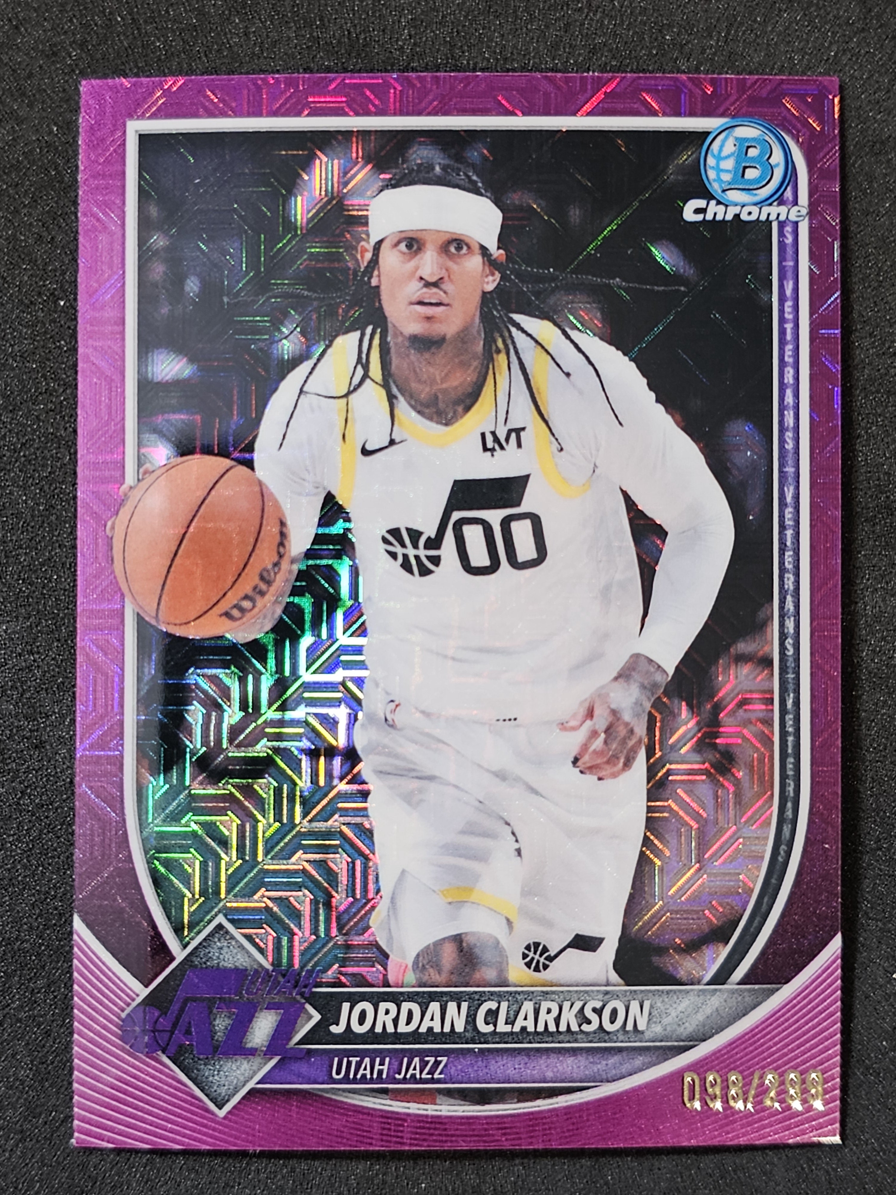 2025-26 Bowman #BCV-190 Jordan Clarkson Chrome Purple Mojo Refractor #/250