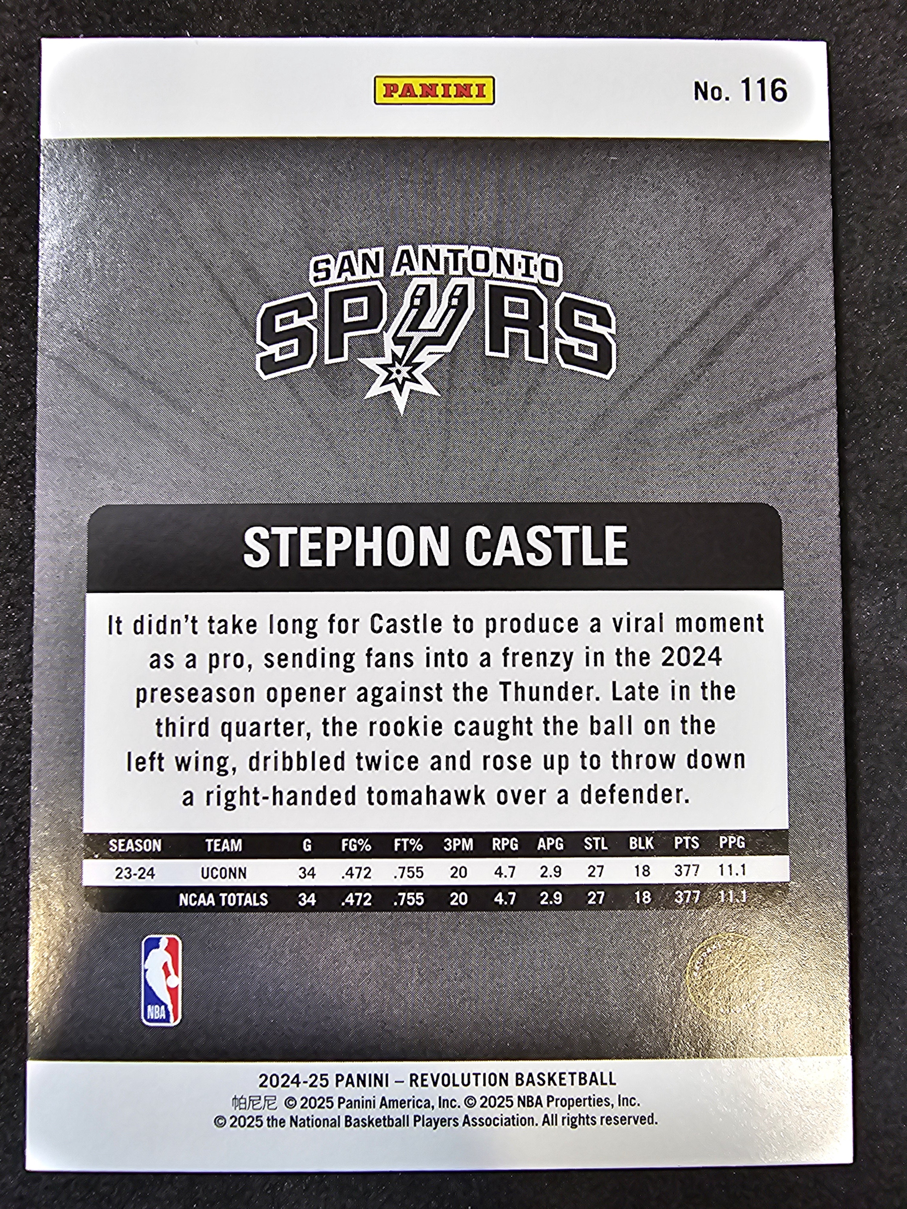 2024-25 Panini Revolution #116 Stephon Castle Copper