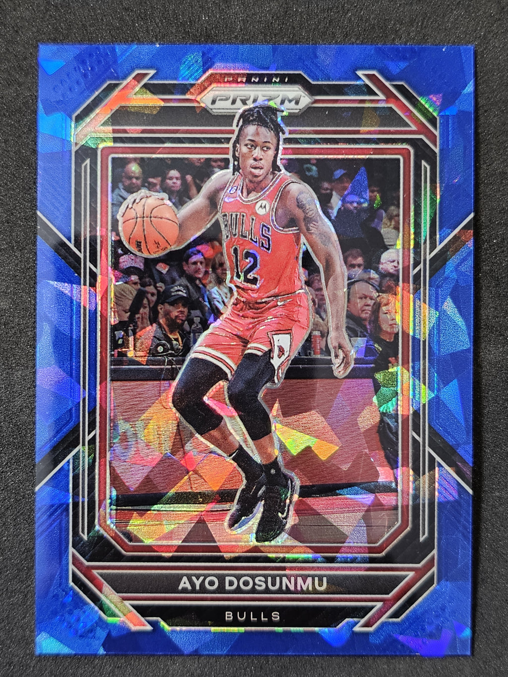 2022-23 Panini Prizm #79 Ayo Dosunmu Prizms Blue Ice #/125