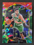 2020-21 Panini Select #41 Jayson Tatum Red White Green Cracked Ice