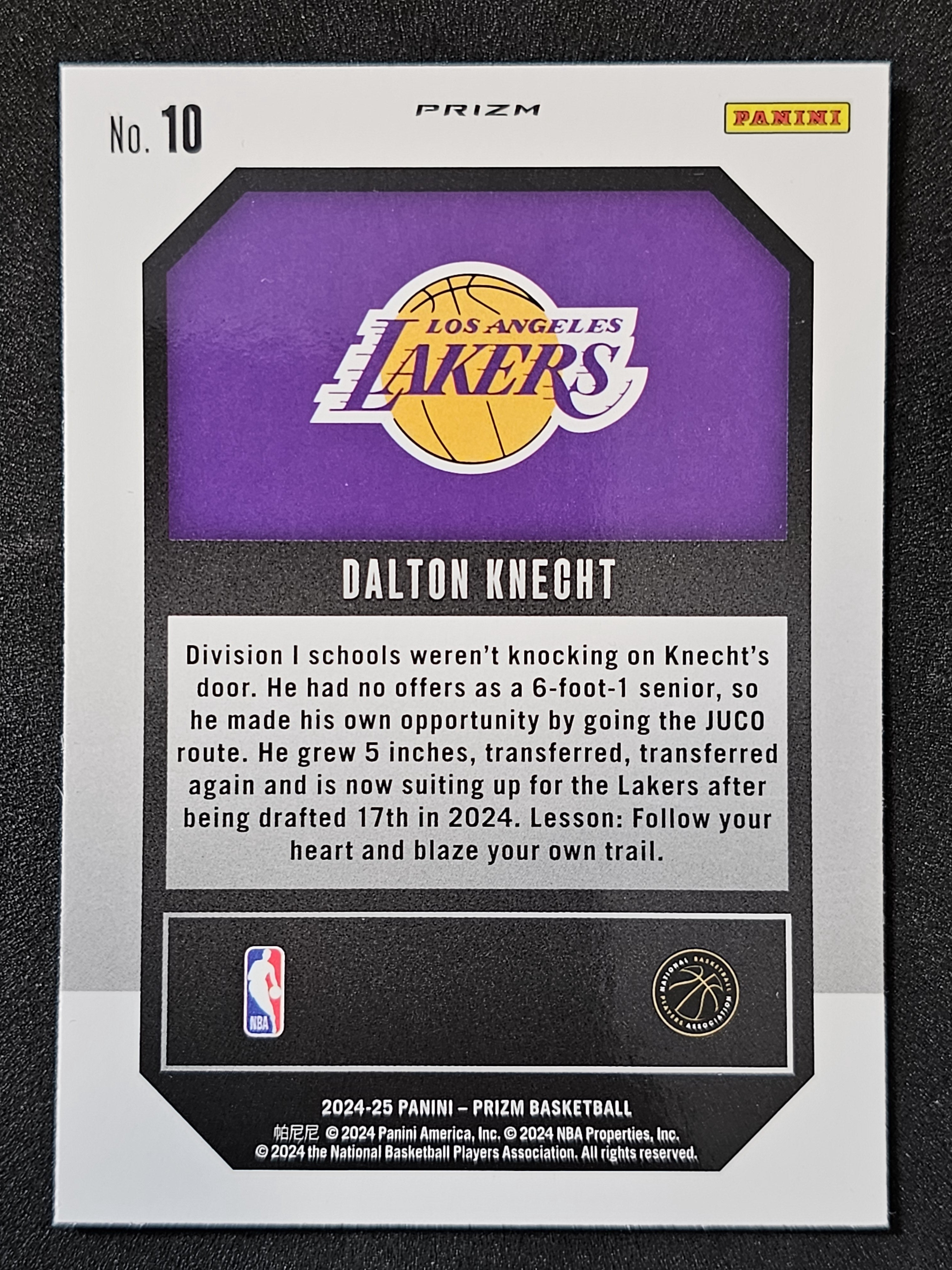 2024-25 Panini Prizm #10 Dalton Knecht Emergent Prizms Green