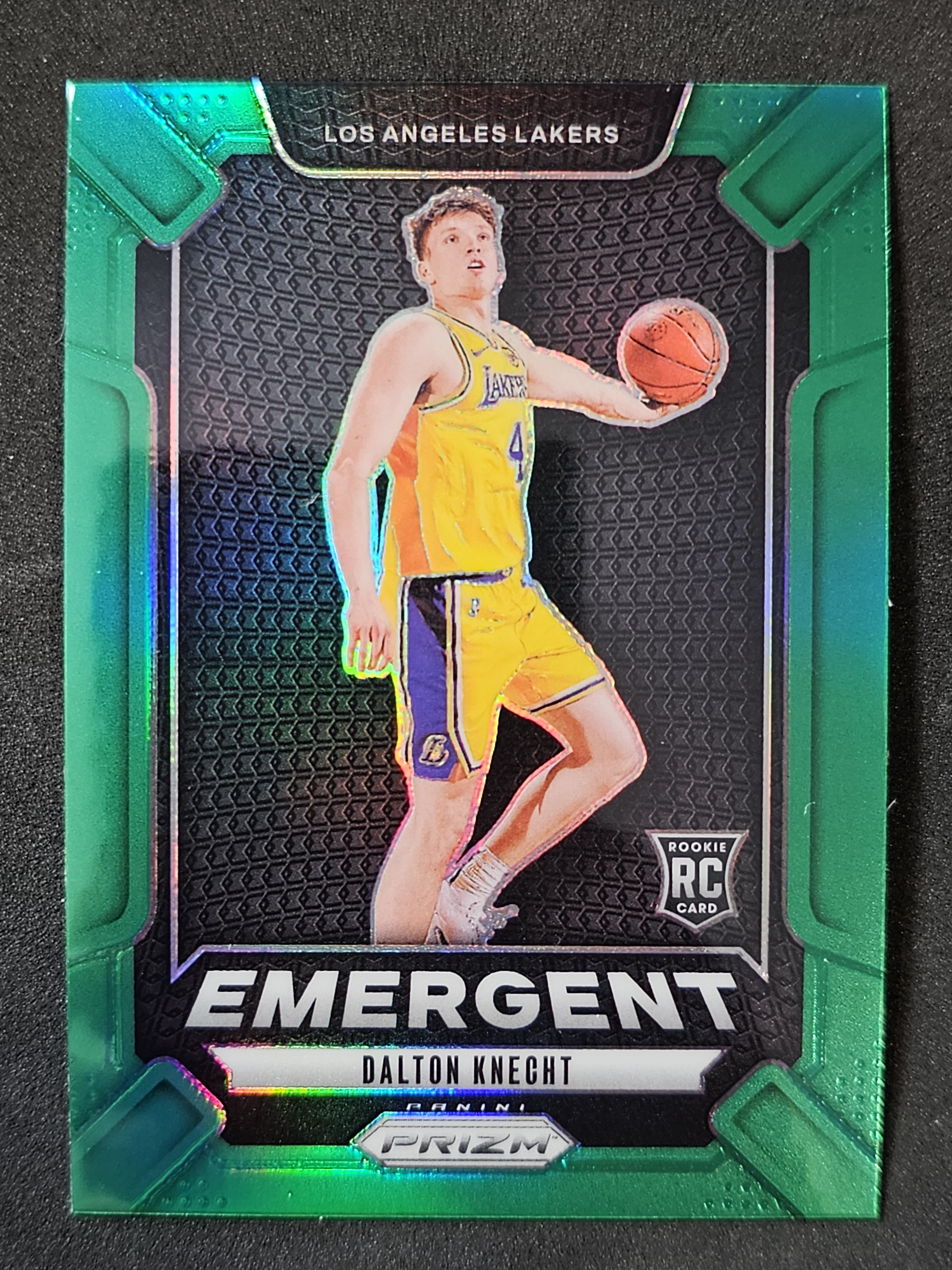 2024-25 Panini Prizm #10 Dalton Knecht Emergent Prizms Green