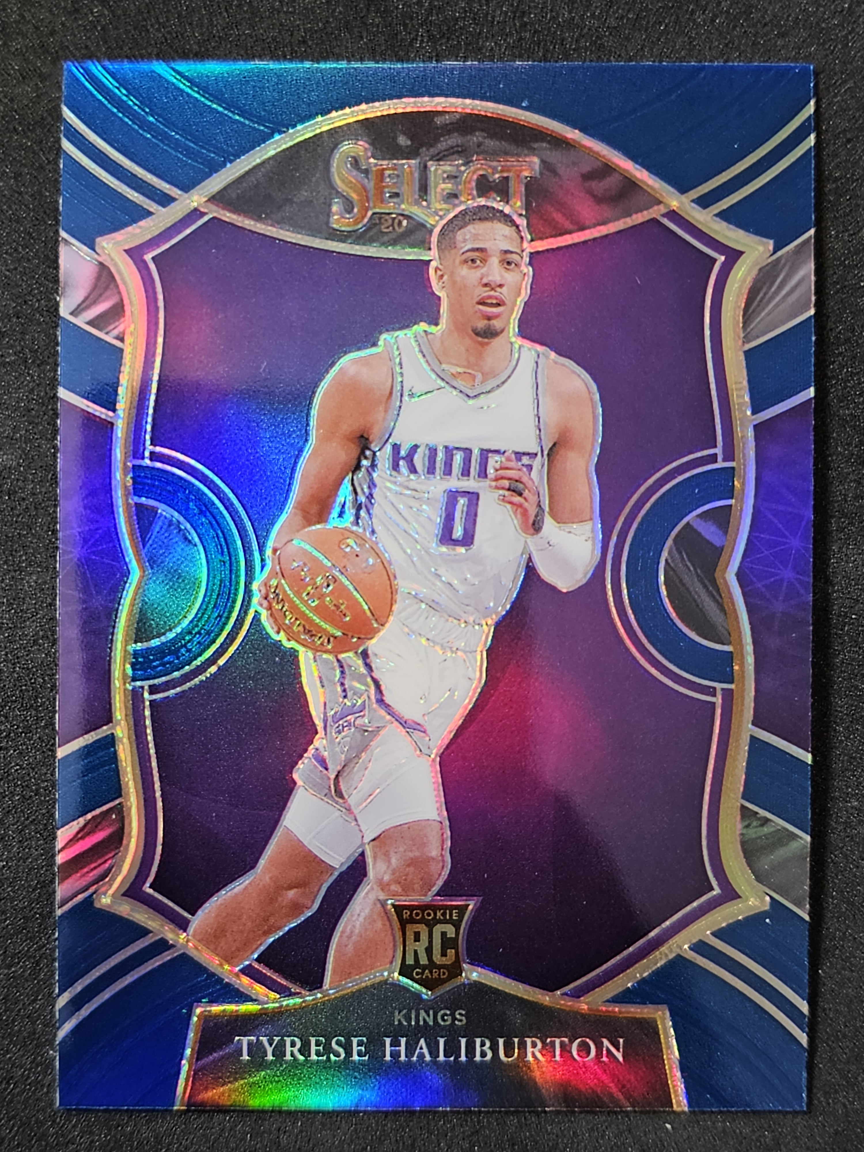 2020-21 Panini Select #72 Tyrese Haliburton Blue Prizms