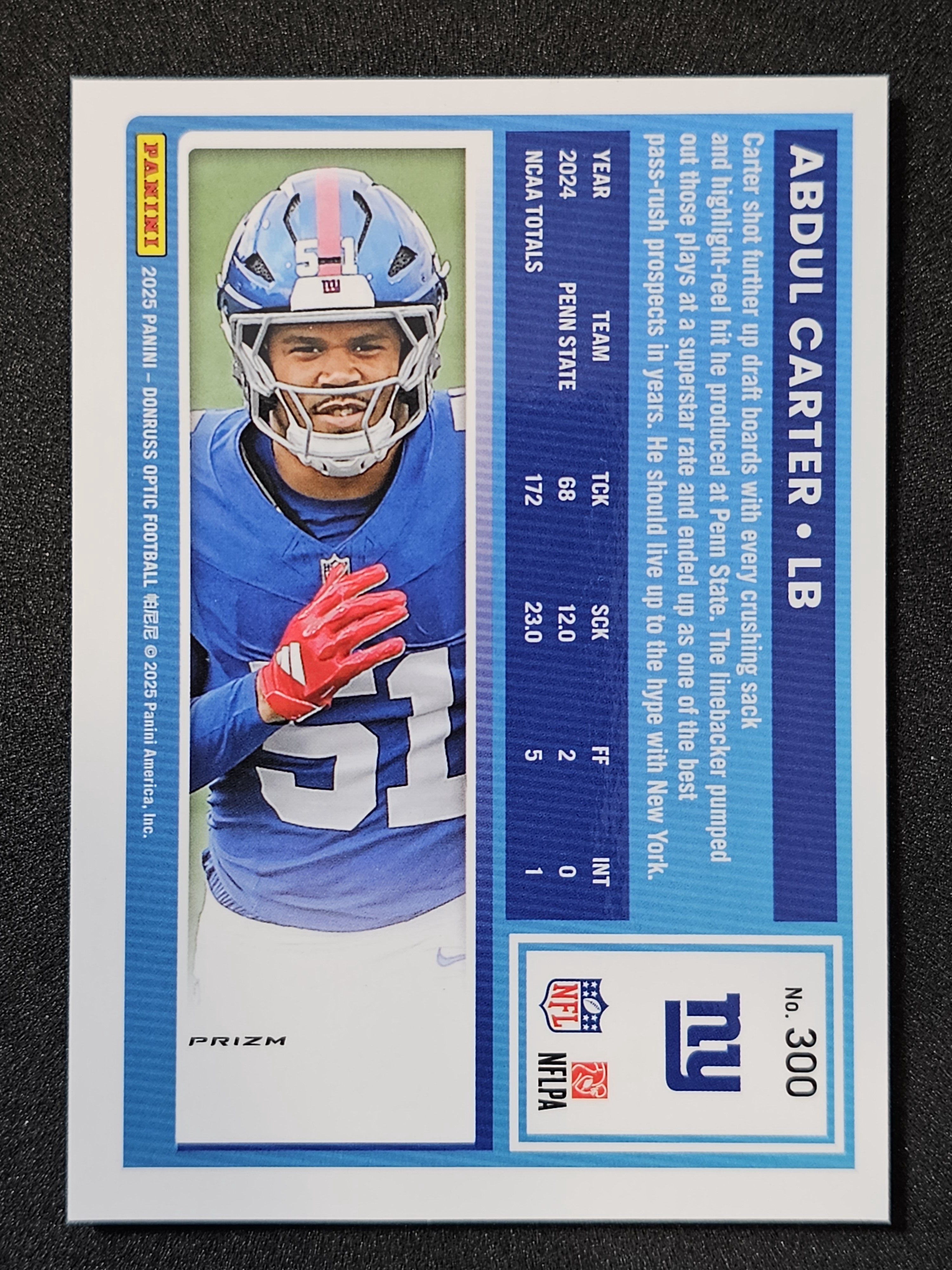 2025 Donruss Optic #300 Abdul Carter Green Hyper
