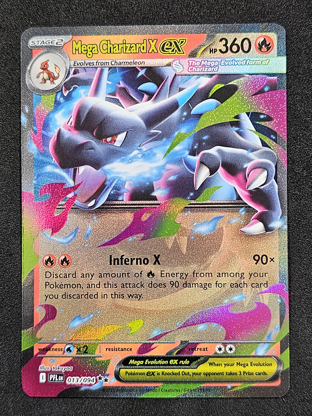ME02: Phantasmal Flames #013/094 Mega Charizard X ex