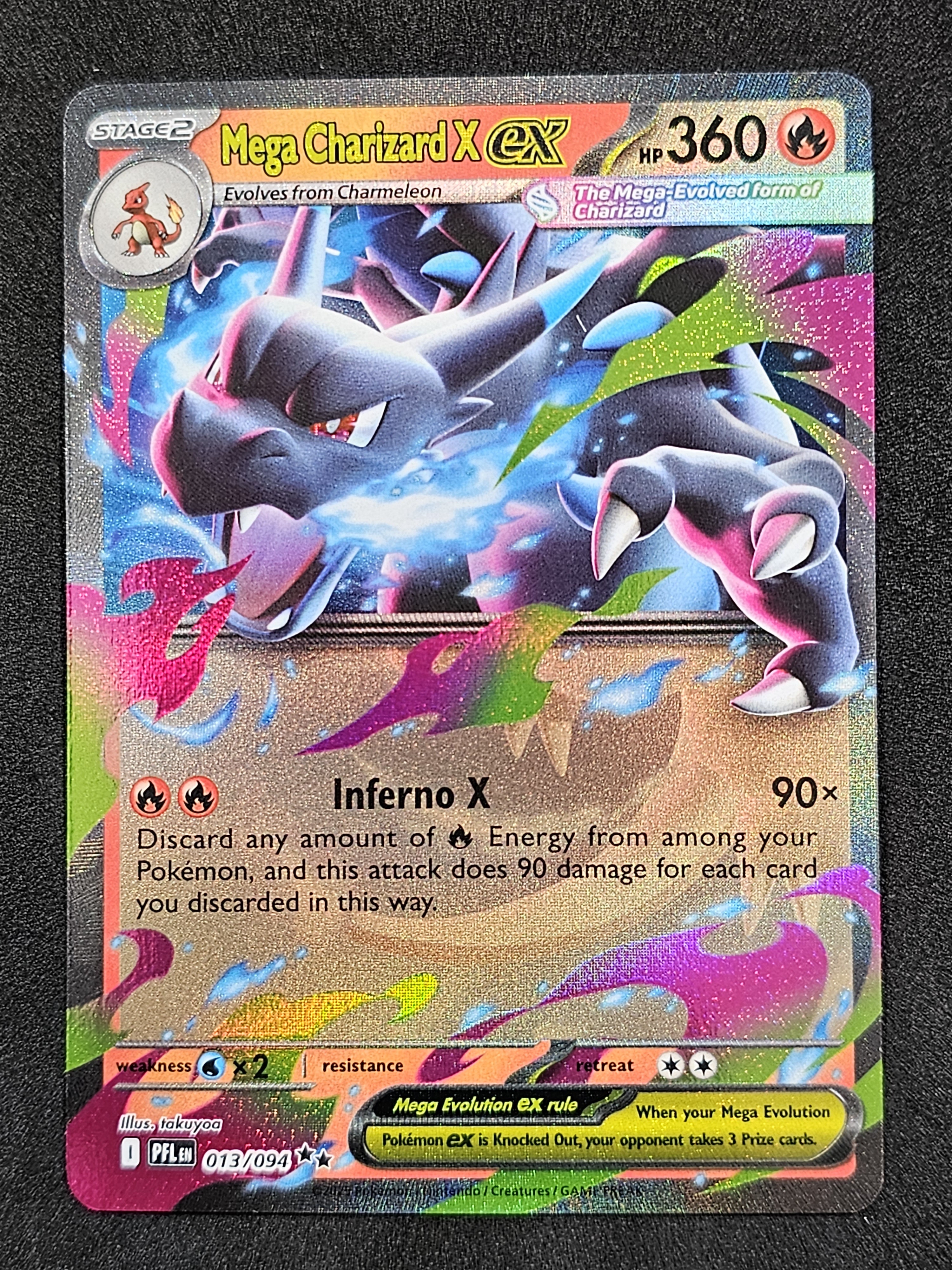 ME02: Phantasmal Flames #013/094 Mega Charizard X ex