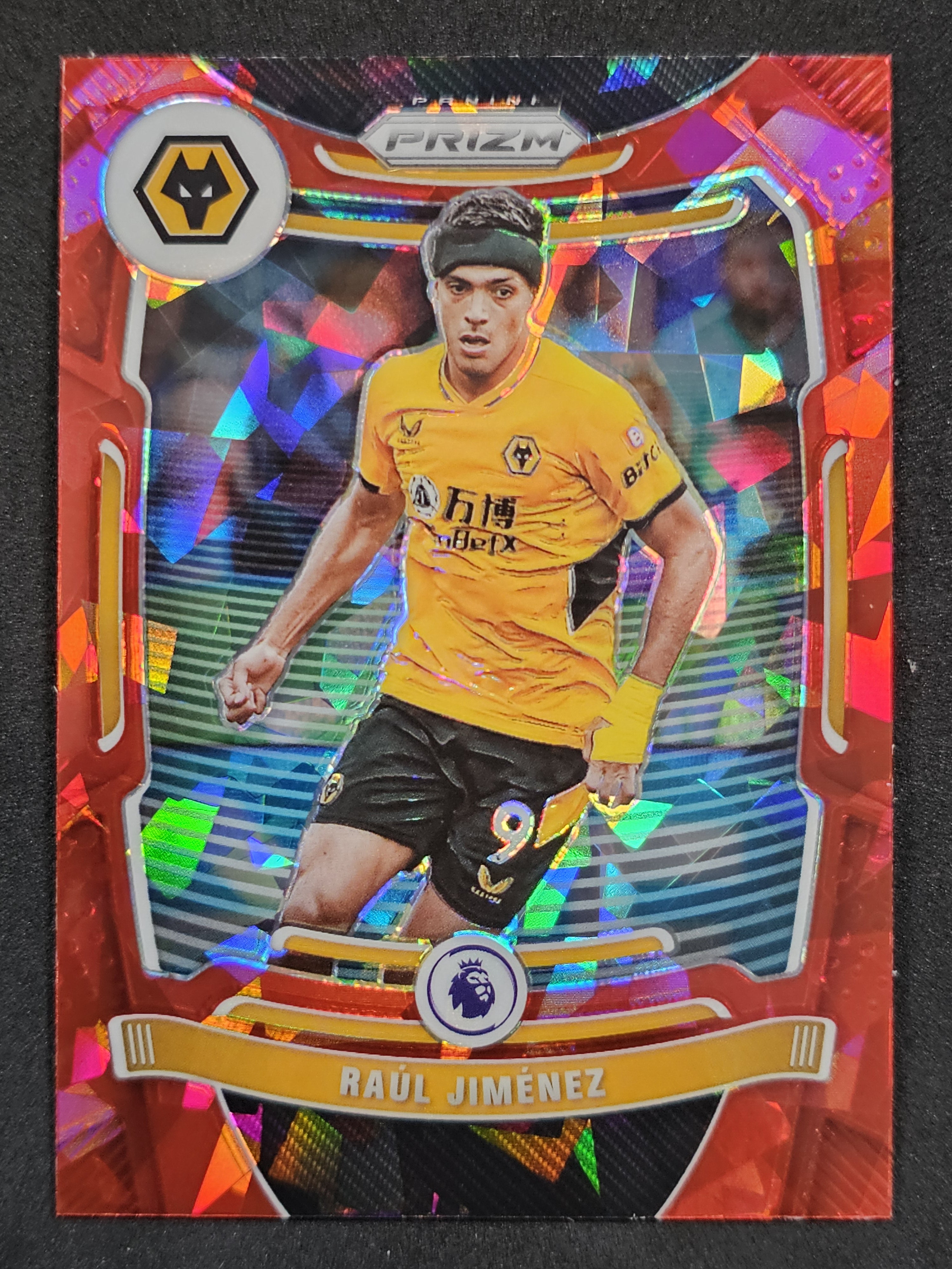 2021-22 Panini Prizm Premier League #59 Raul Jimenez Red Cracked Ice