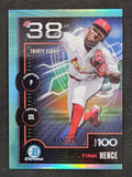 2025 Bowman #BTP-38 Tink Hence Bowman Scouts Top 100 Aqua Refractor #/125