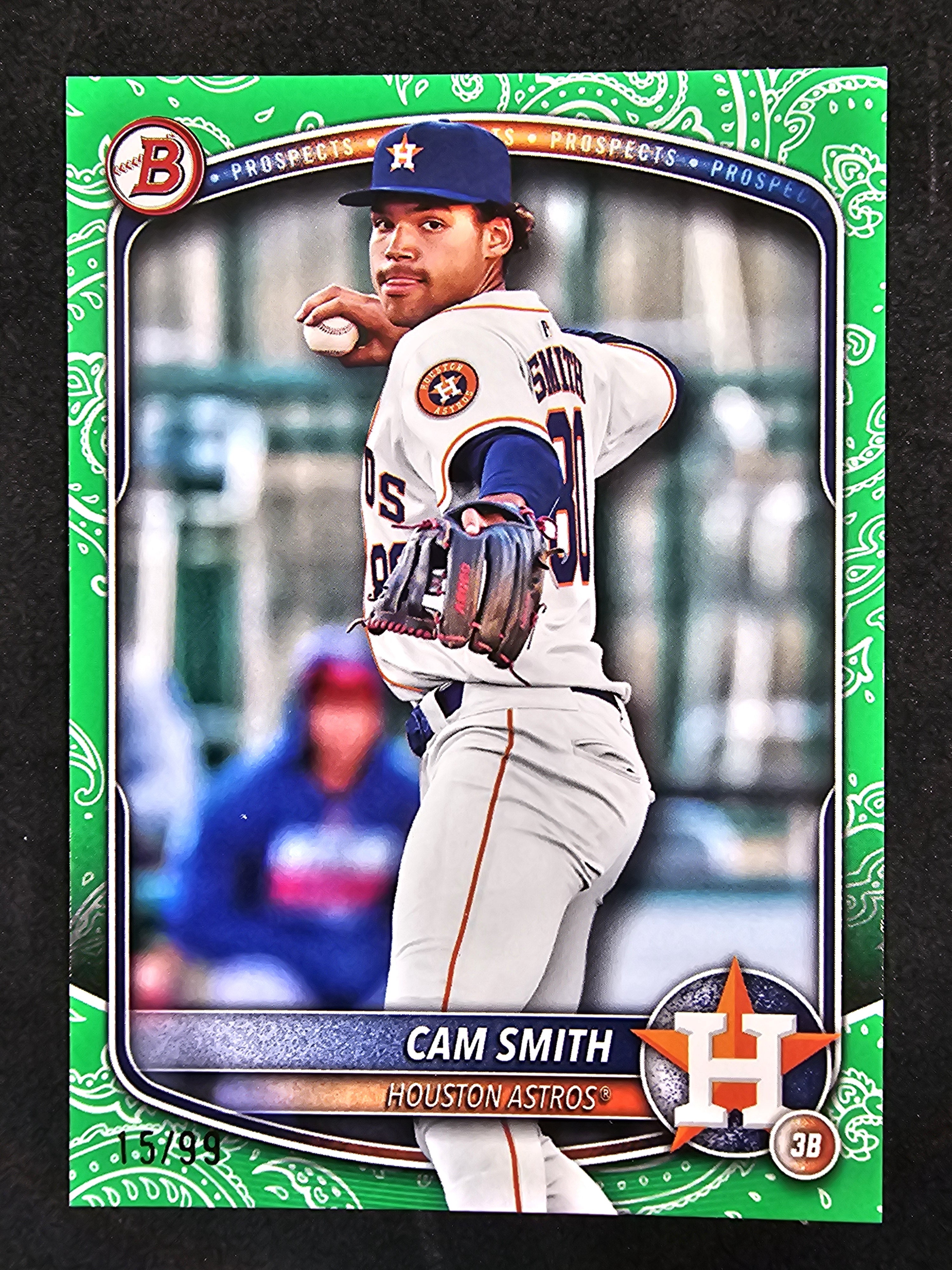 2025 Bowman #BP-48 Cam Smith Green Pattern /99