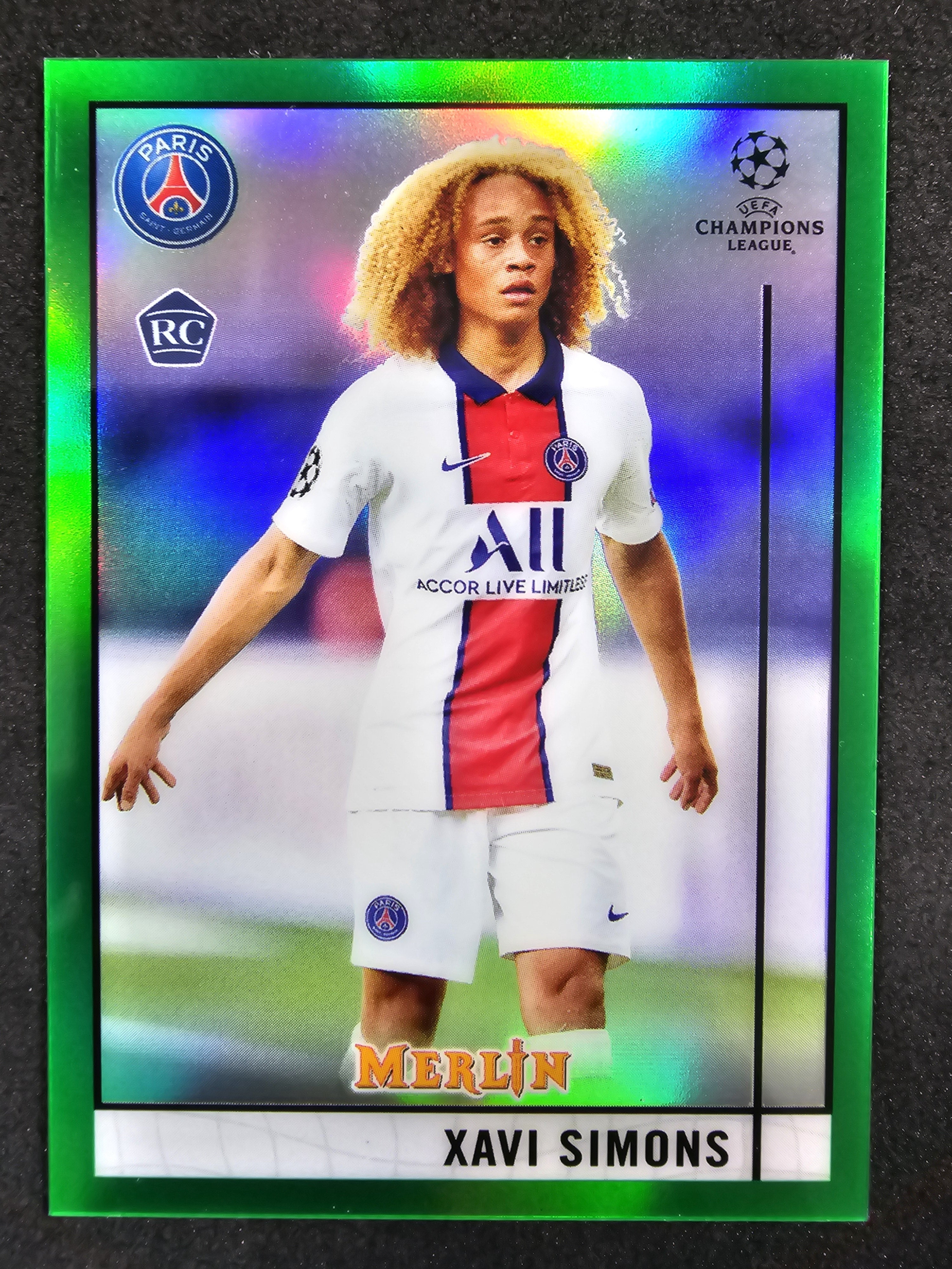2020-21 Merlin UEFA Champions League #87 Xavi Simons Green /99