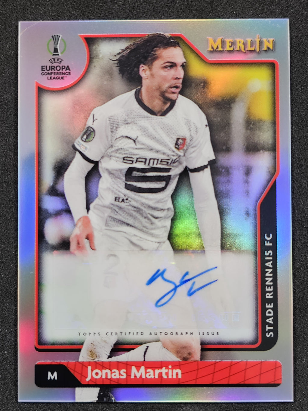 2021-22 Merlin UCL #A-JM Jonas Martin Autographs Refractor