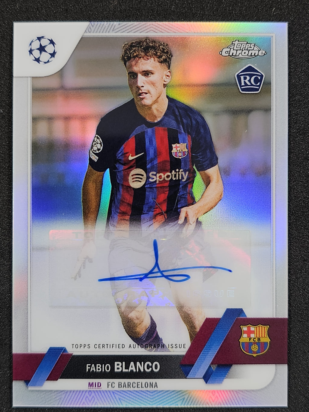 2022-23 Topps Chrome UEFA Club Competitions #CA-FB Fabio Blanco Autographs