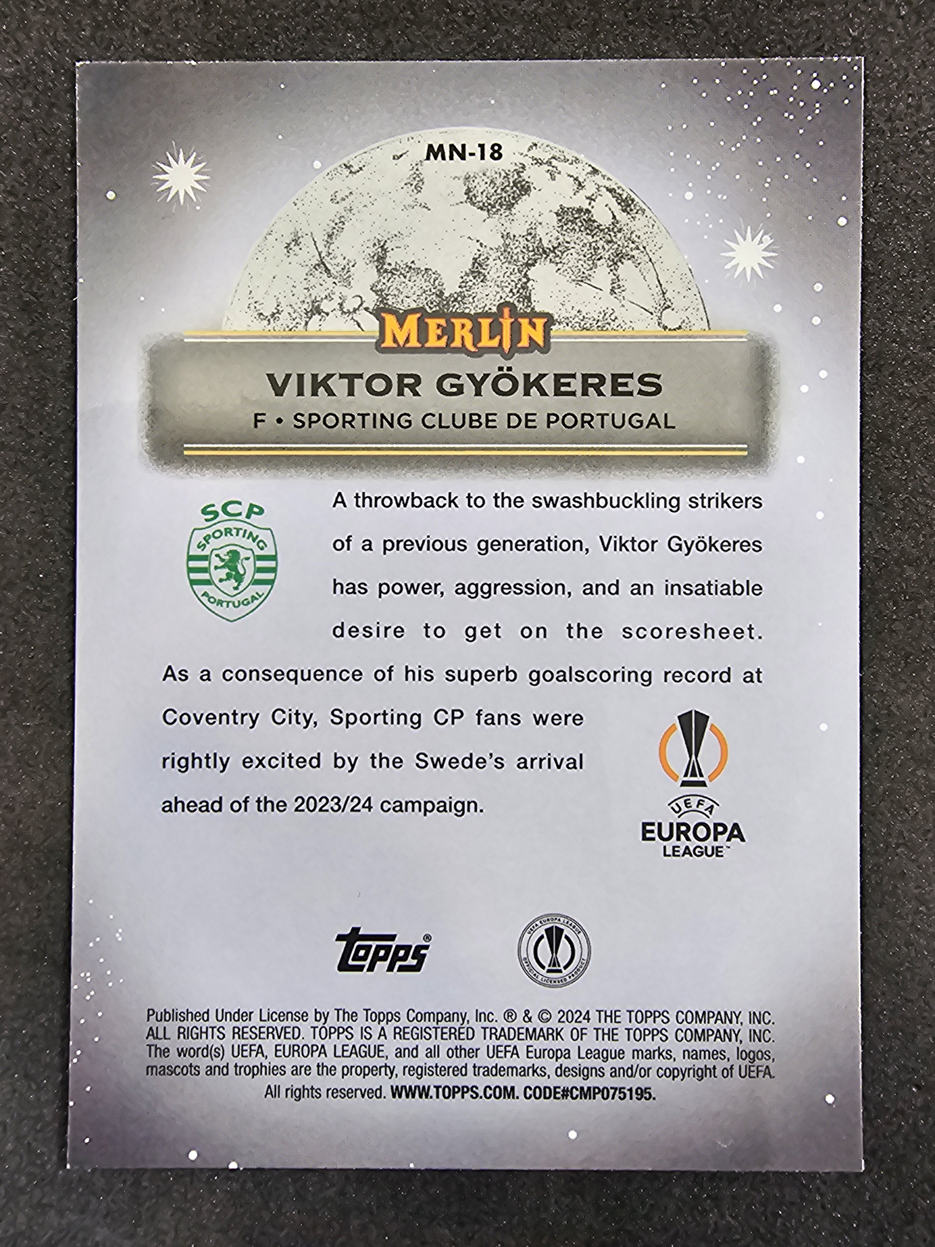 2023-24 Merlin UEFA Club Competitions #MN-18 Viktor Gyökeres Mystic Nights