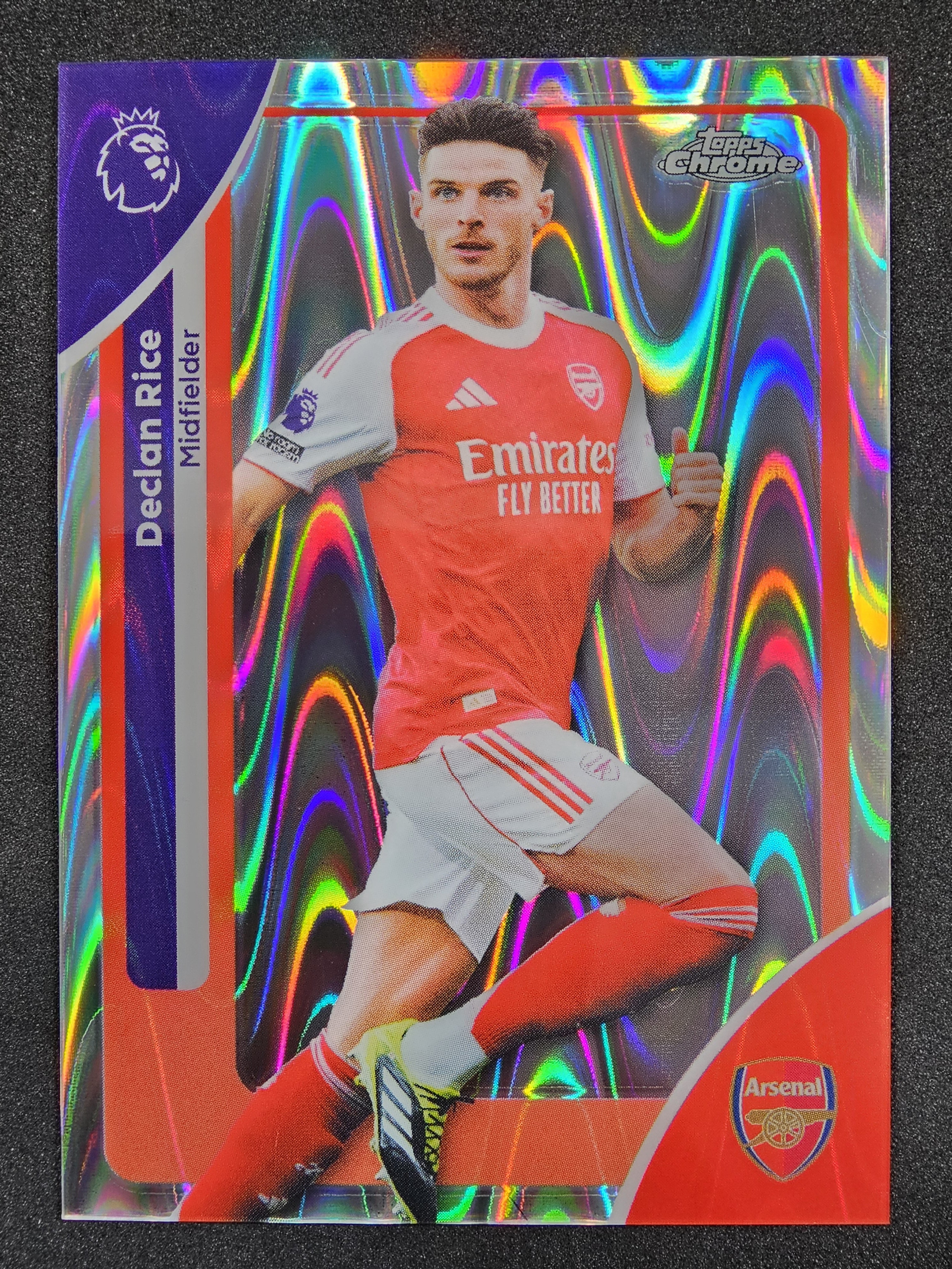 2026 Topps Chrome EPL Ray Wave Refractor #14 Declan Rice