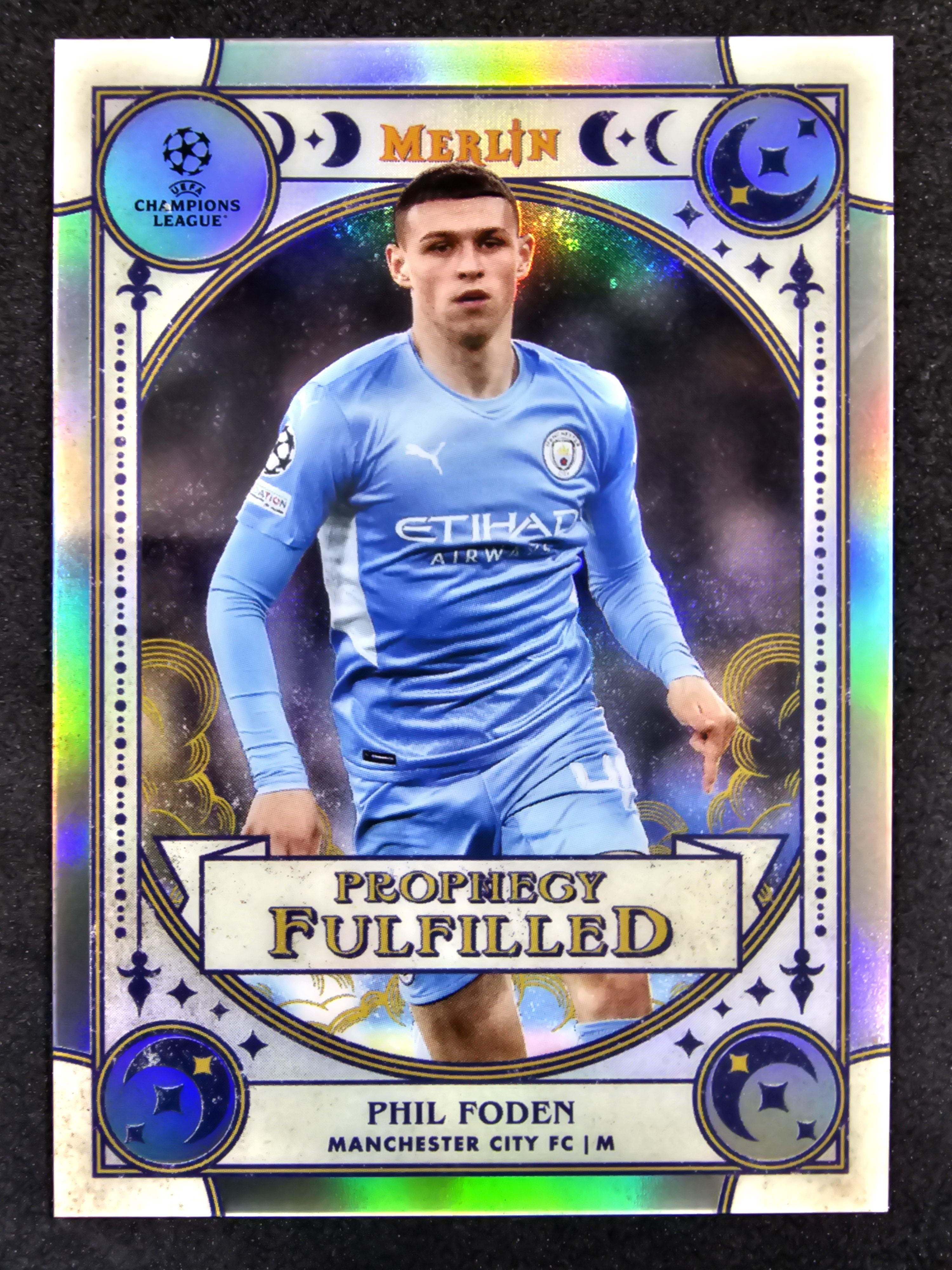 2021-22 Merlin UEFA Champions League #PF-2 Phil Foden Prophecy Fulfilled