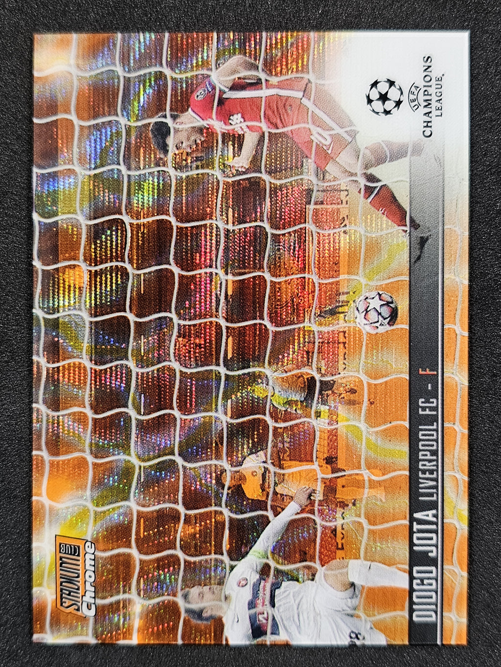 2020-21 Stadium Club Chrome UCL Orange Yellow Refractor #72 Diogo Jota