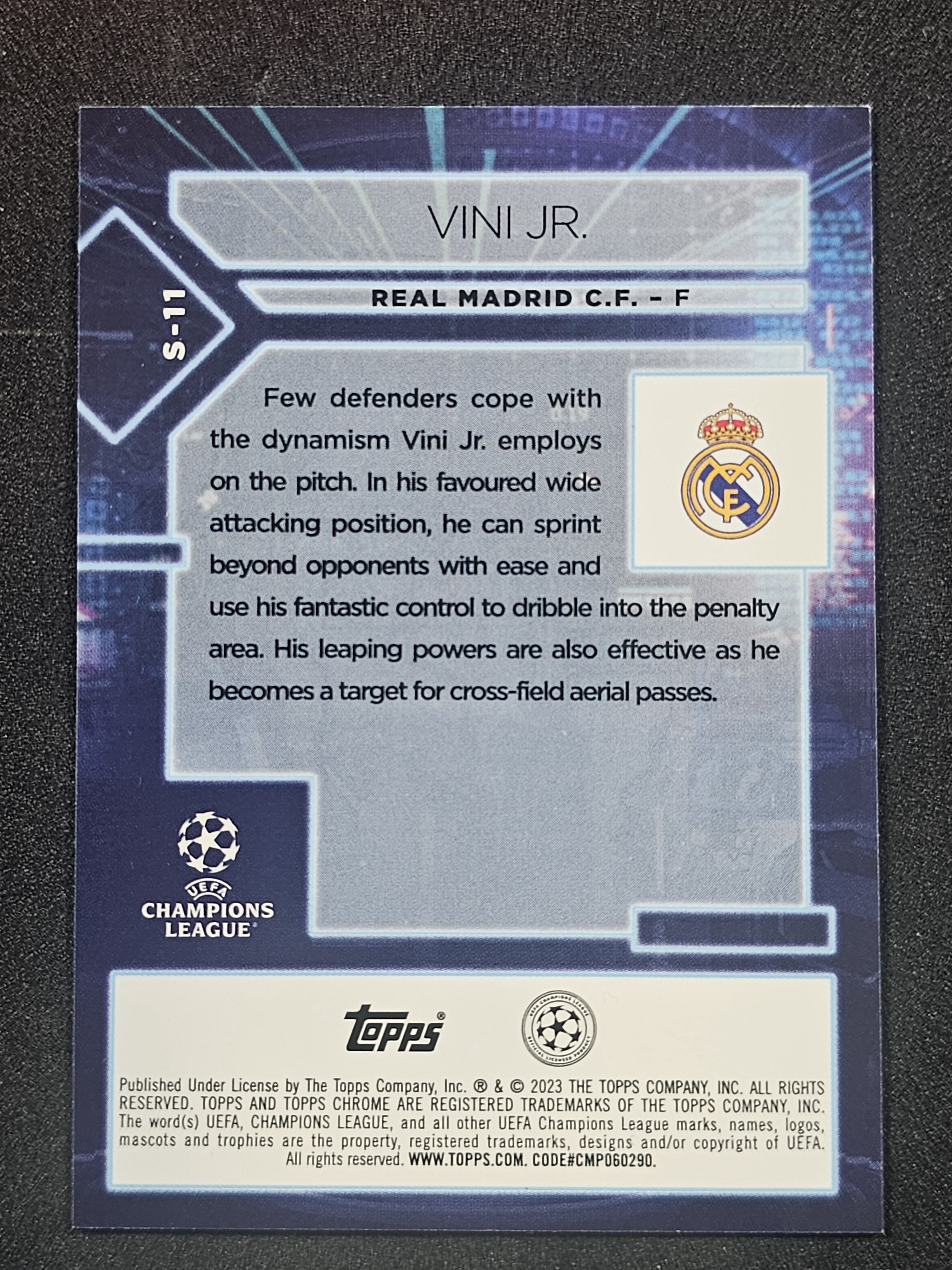 2022-23 Topps Chrome UEFA Club Competitions #S-11 Vini Jr. Specimens