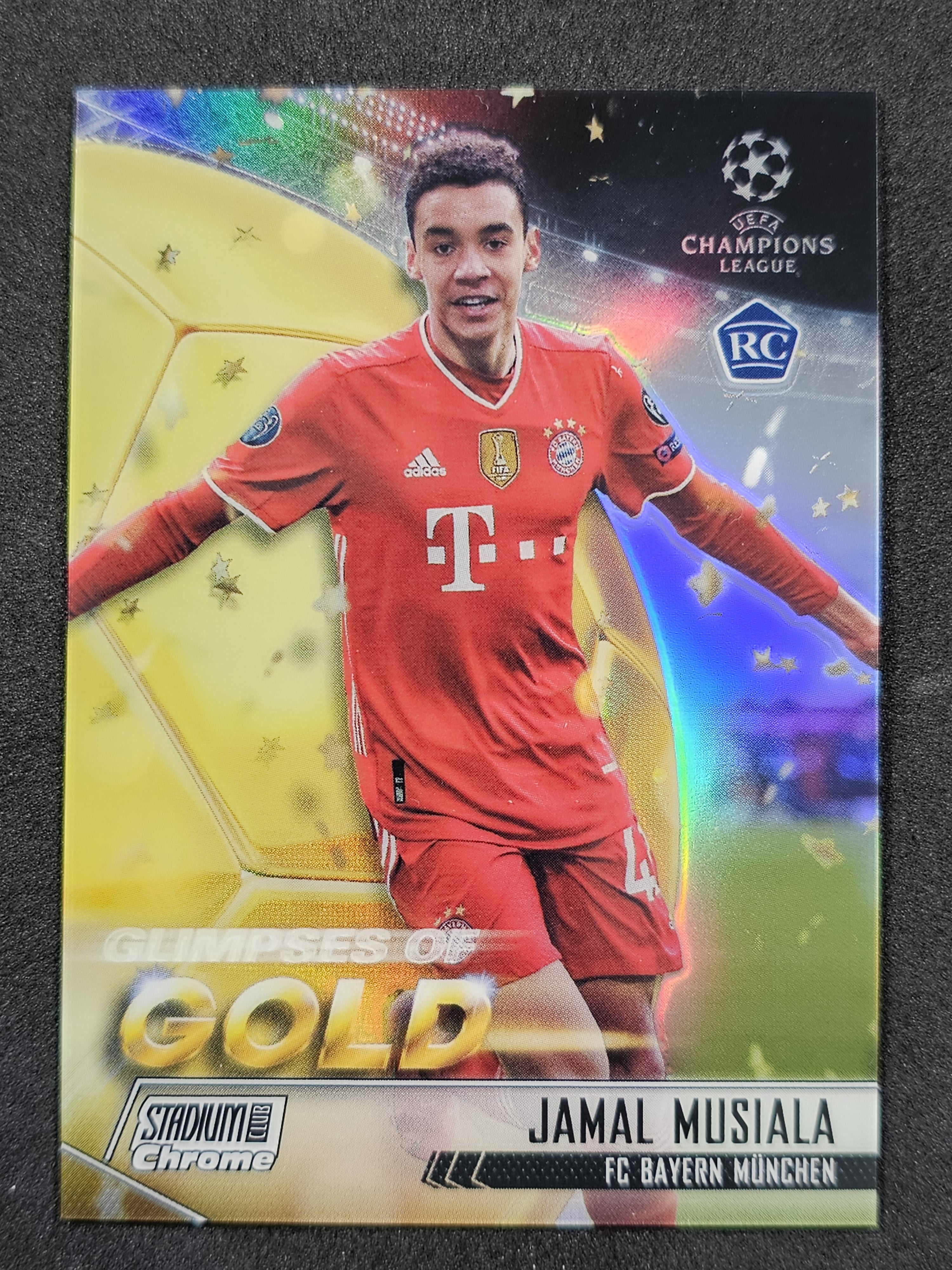 2020-21 Stadium Club Chrome UEFA CL #GG-JM Jamal Musiiala Glimpses of Gold