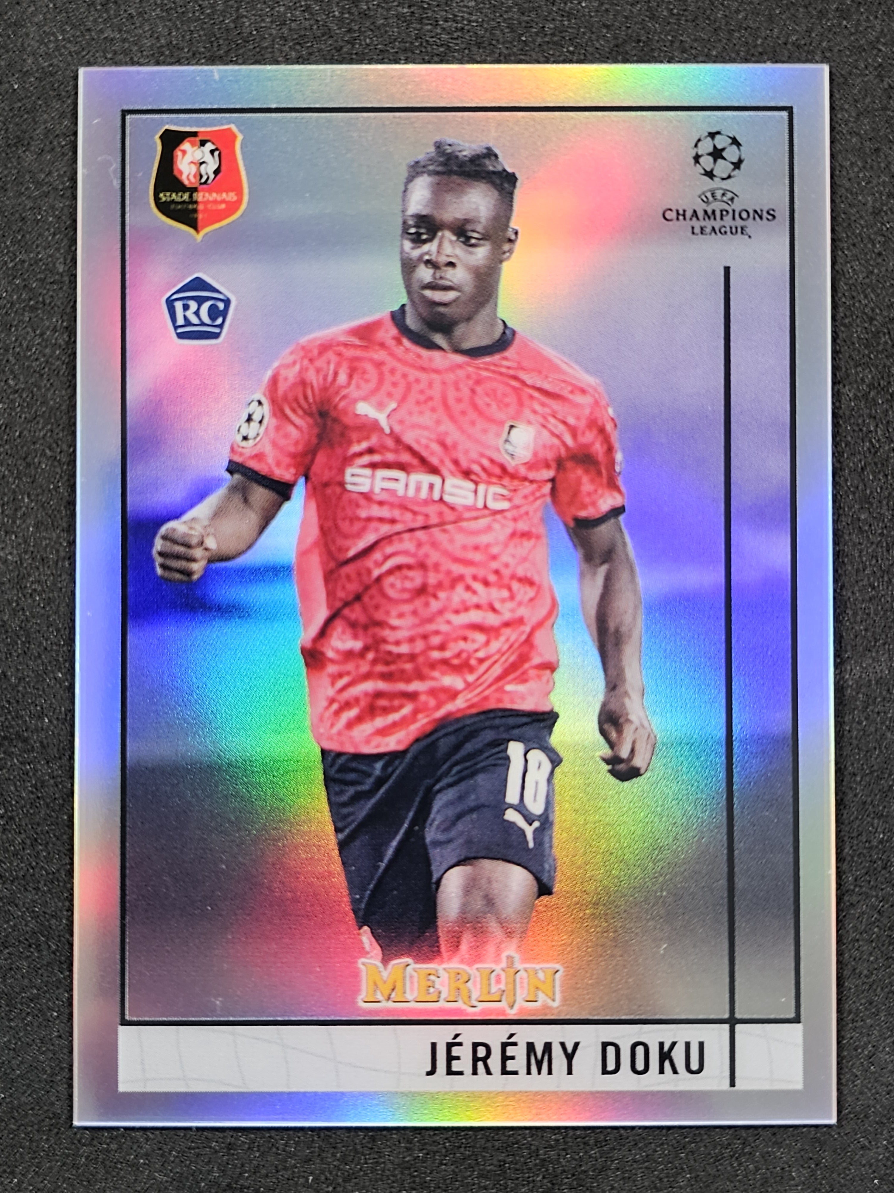 2020-21 Merlin UEFA Champions League #64 Jérémy Doku Refractor