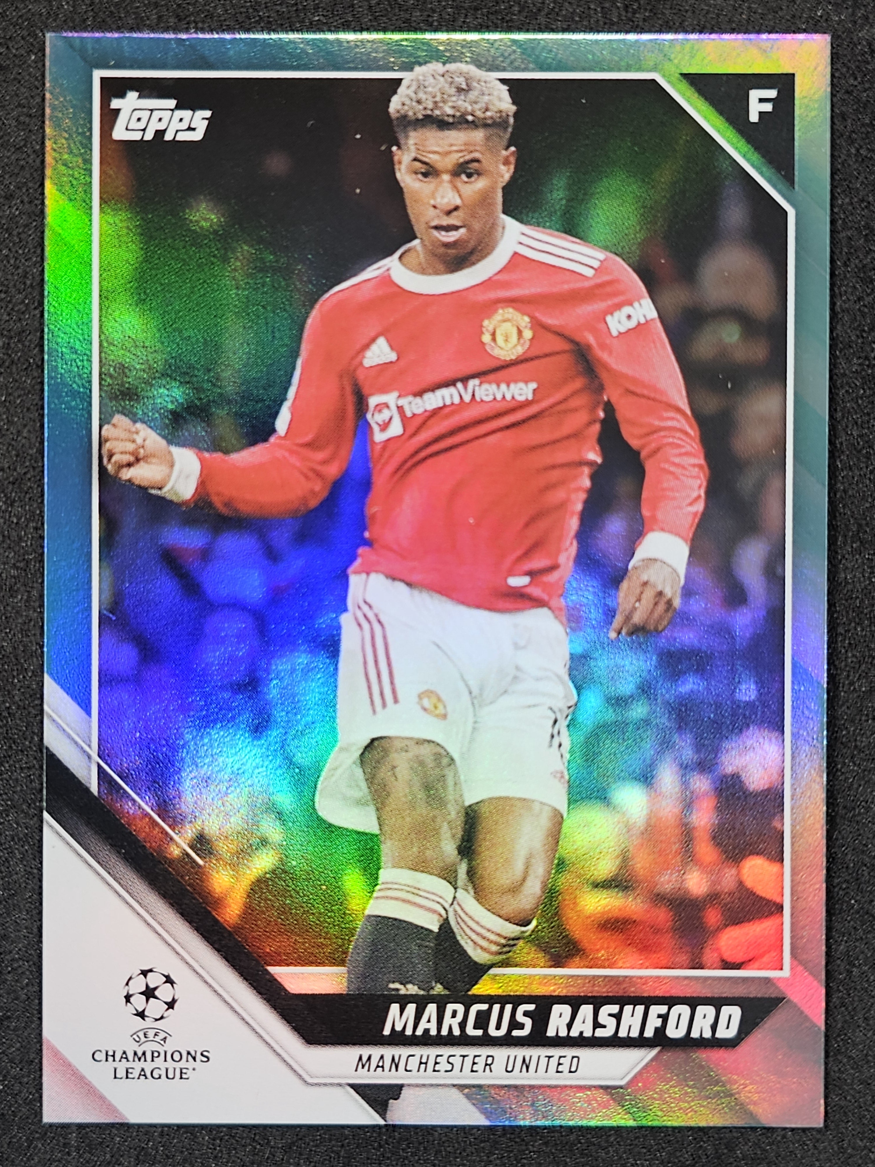 2021-22 Topps UCL #111 Marcus Rashford Aqua Foil /299