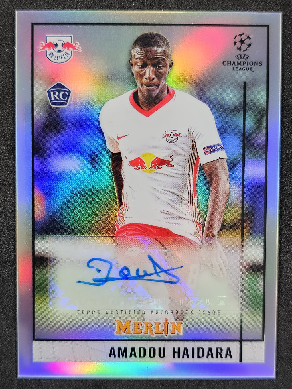 2020-21 Merlin UCL #BCA-AHA Amadou Haidara Chrome Autographs