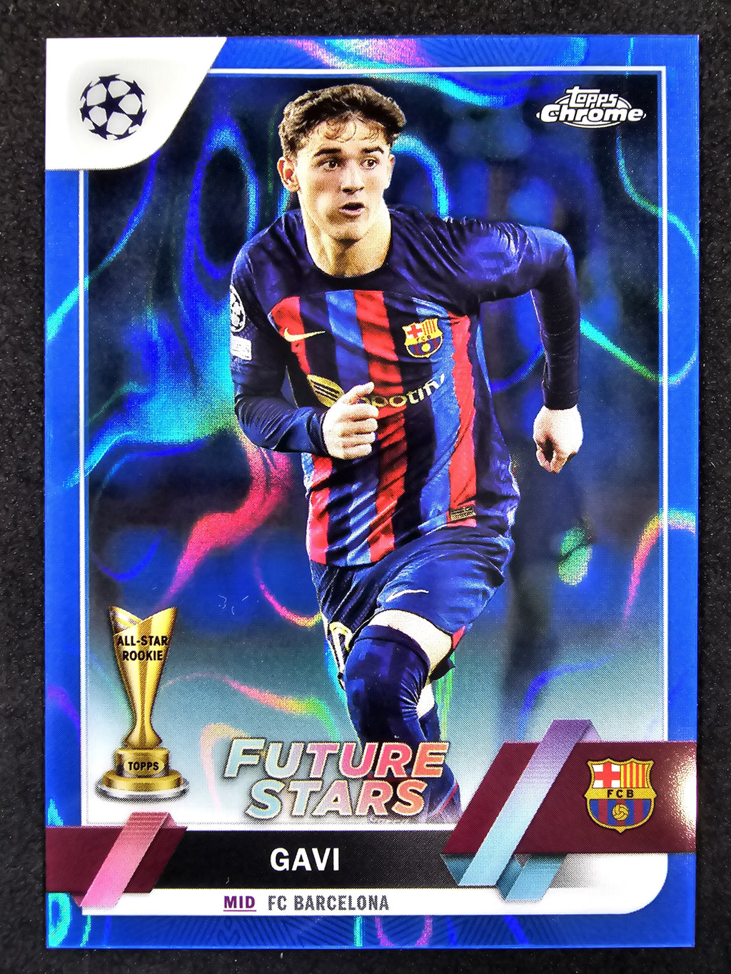2022-23 Topps Chrome UCC #178 Gavi Blue Lava