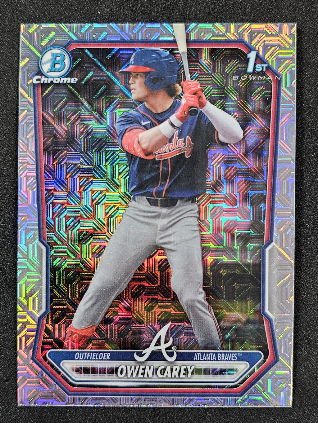 2026 Bowman #BCP-69 Owen Carey Chrome Prospects Mojo Refractor