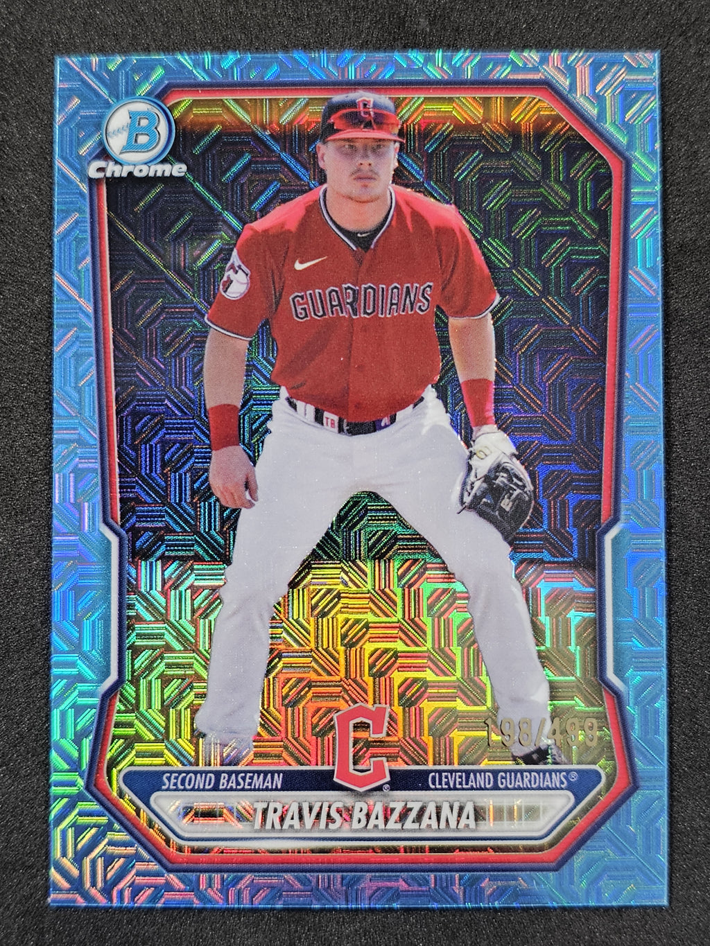 2026 Bowman #BCP-35 Travis Bazzana Chrome Mojo Sky Blue Refractor