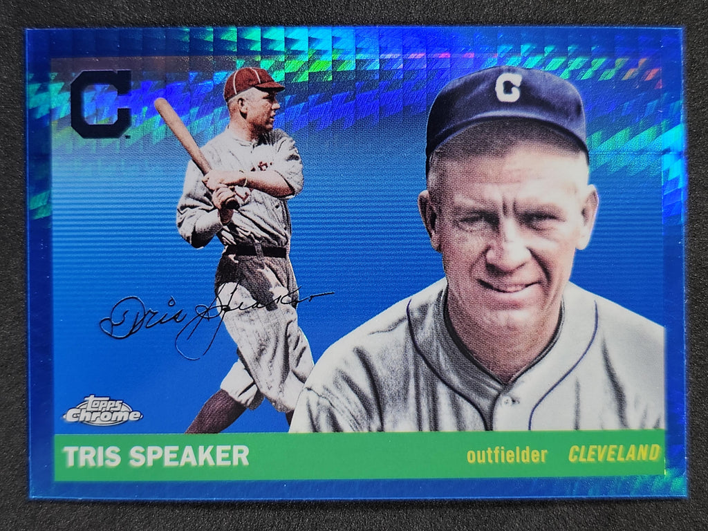 2025 Topps Chrome Platinum #438 Tris Speaker Blue Hyper