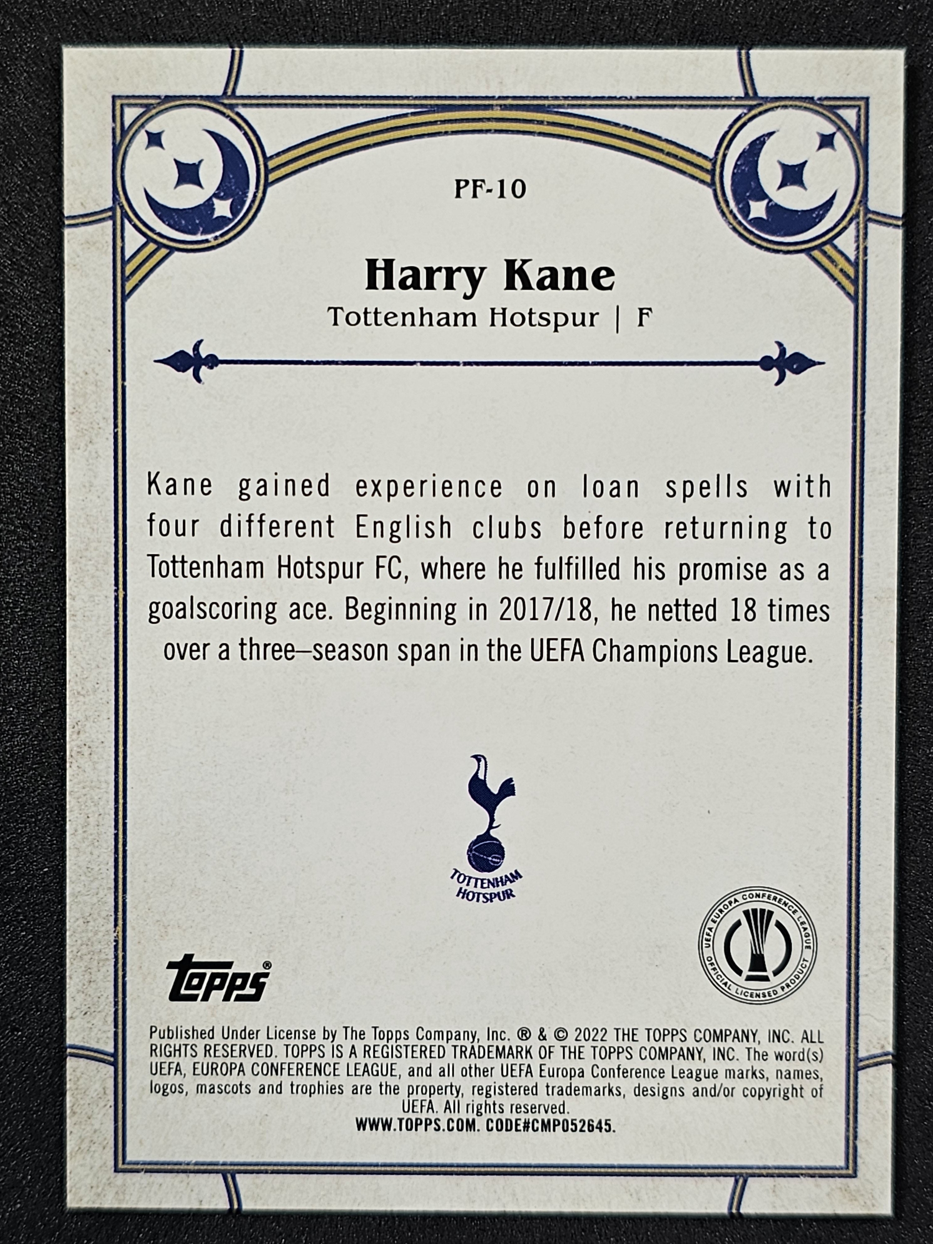 2021-22 Merlin UEFA Champions League #PF-10 Harry Kane Prophecy Fulfilled