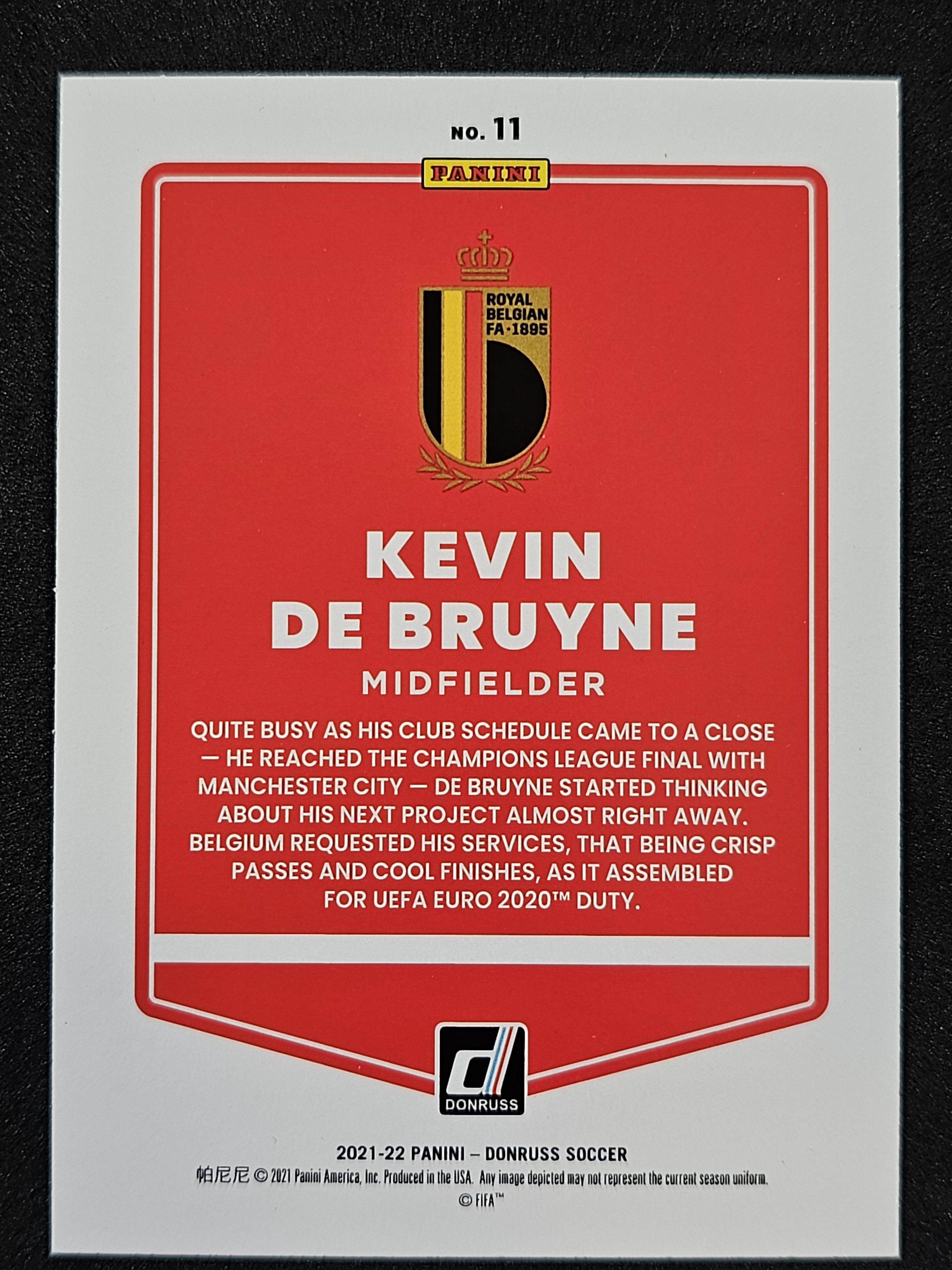2021-22 Donruss #11 Kevin De Bruyne Holo Orange Laser