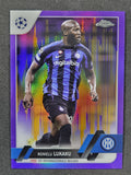 2022-23 Topps Chrome UCC #96 Romelu Lukaku Purple & Gold Seismic Refractor