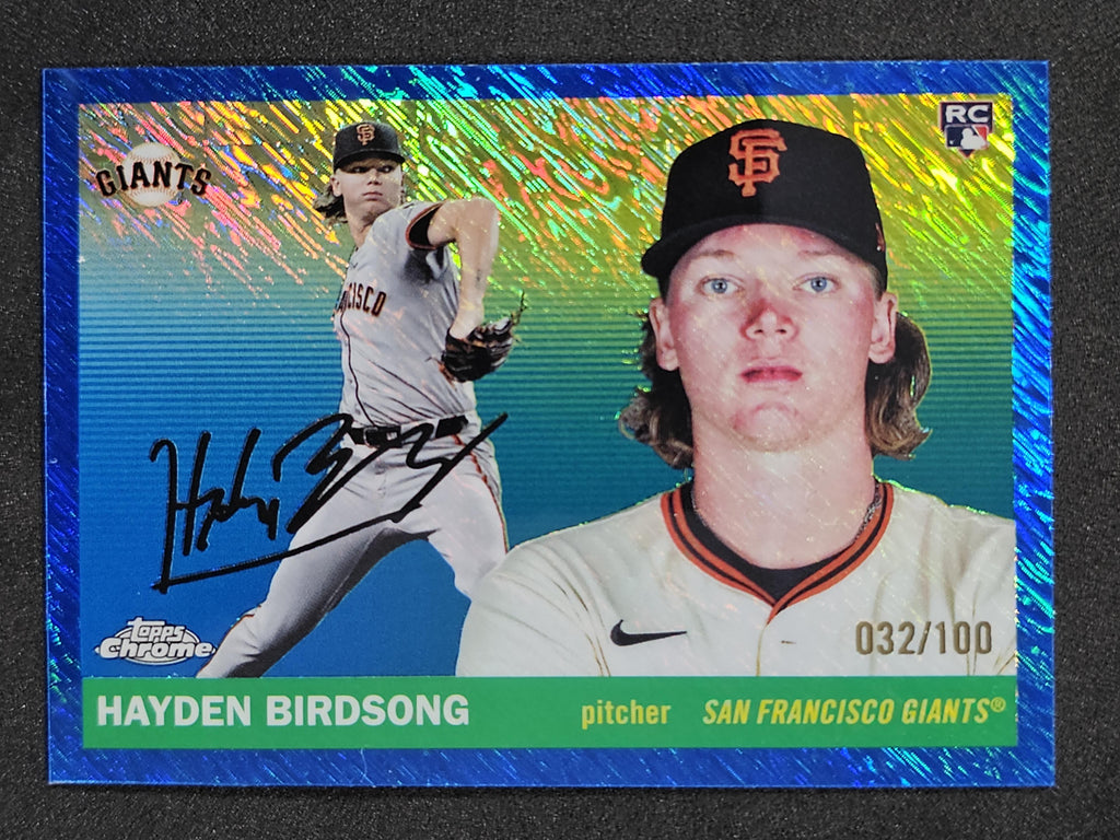 2025 Topps Chrome Platinum #336 Hayden Birdsong Blue Shimmer Refractors #/100