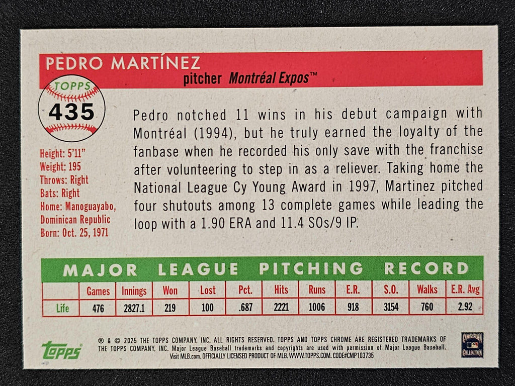 2025 Topps Chrome Platinum #435 Pedro Martinez Prism Refractors
