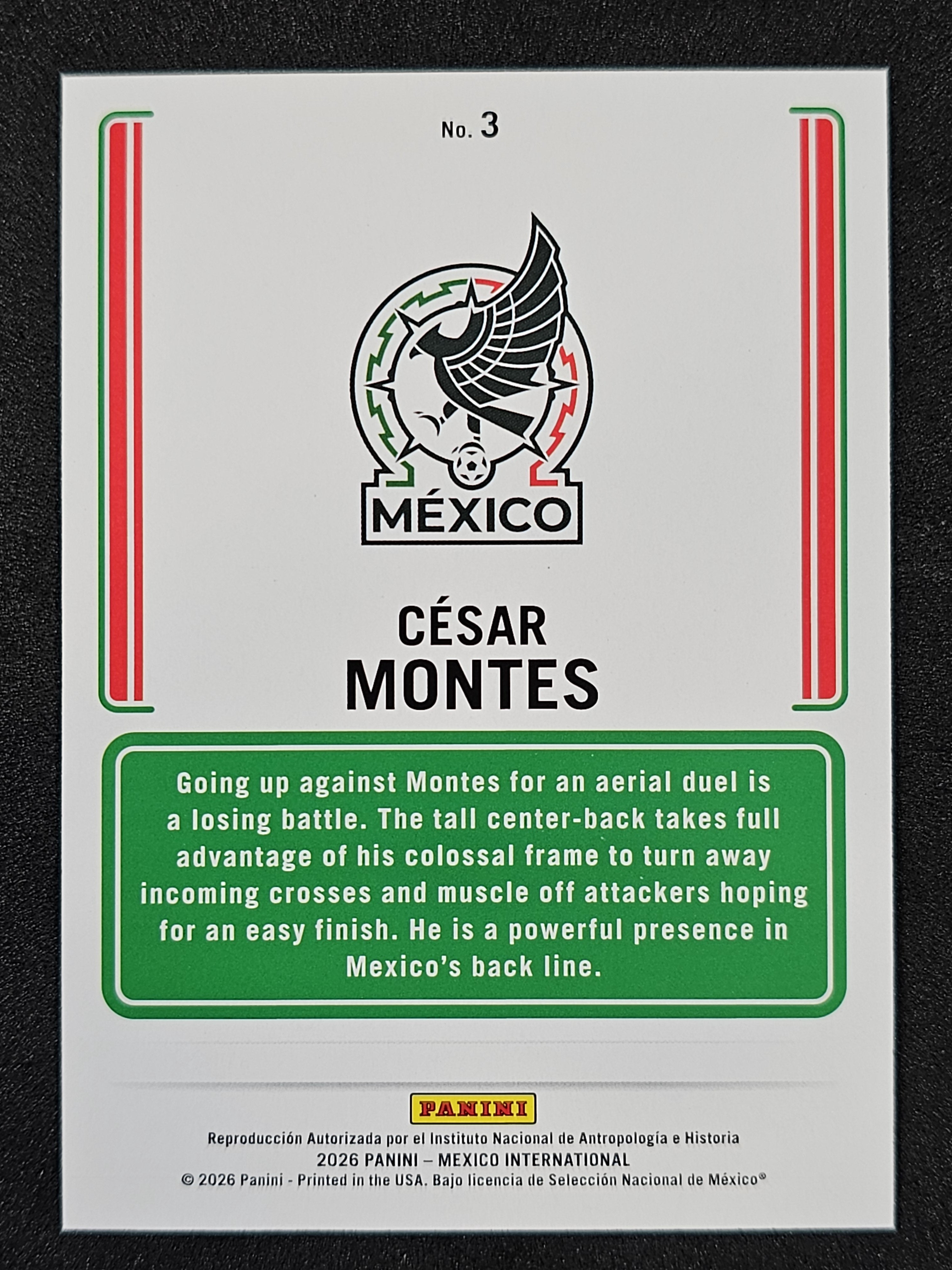 2026 Panini Intl #3 Cesar Montes Aguila Orange /65