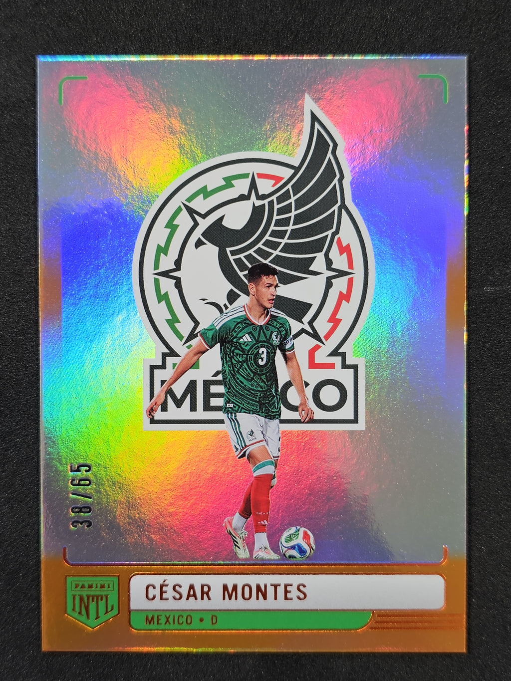 2026 Panini Intl #3 Cesar Montes Aguila Orange /65