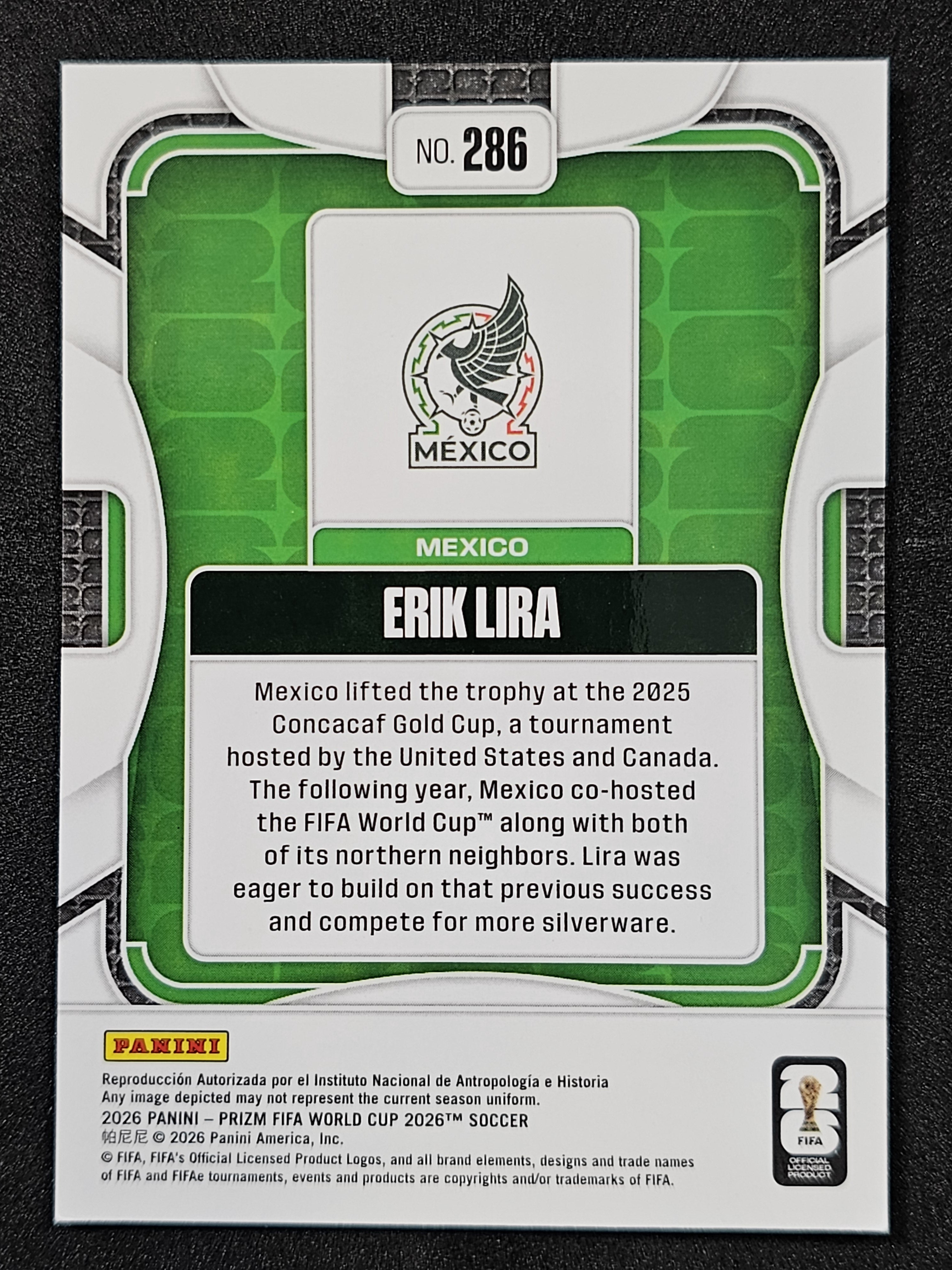 2026 Panini Prizm FIFA World Cup #286 Erik Lira