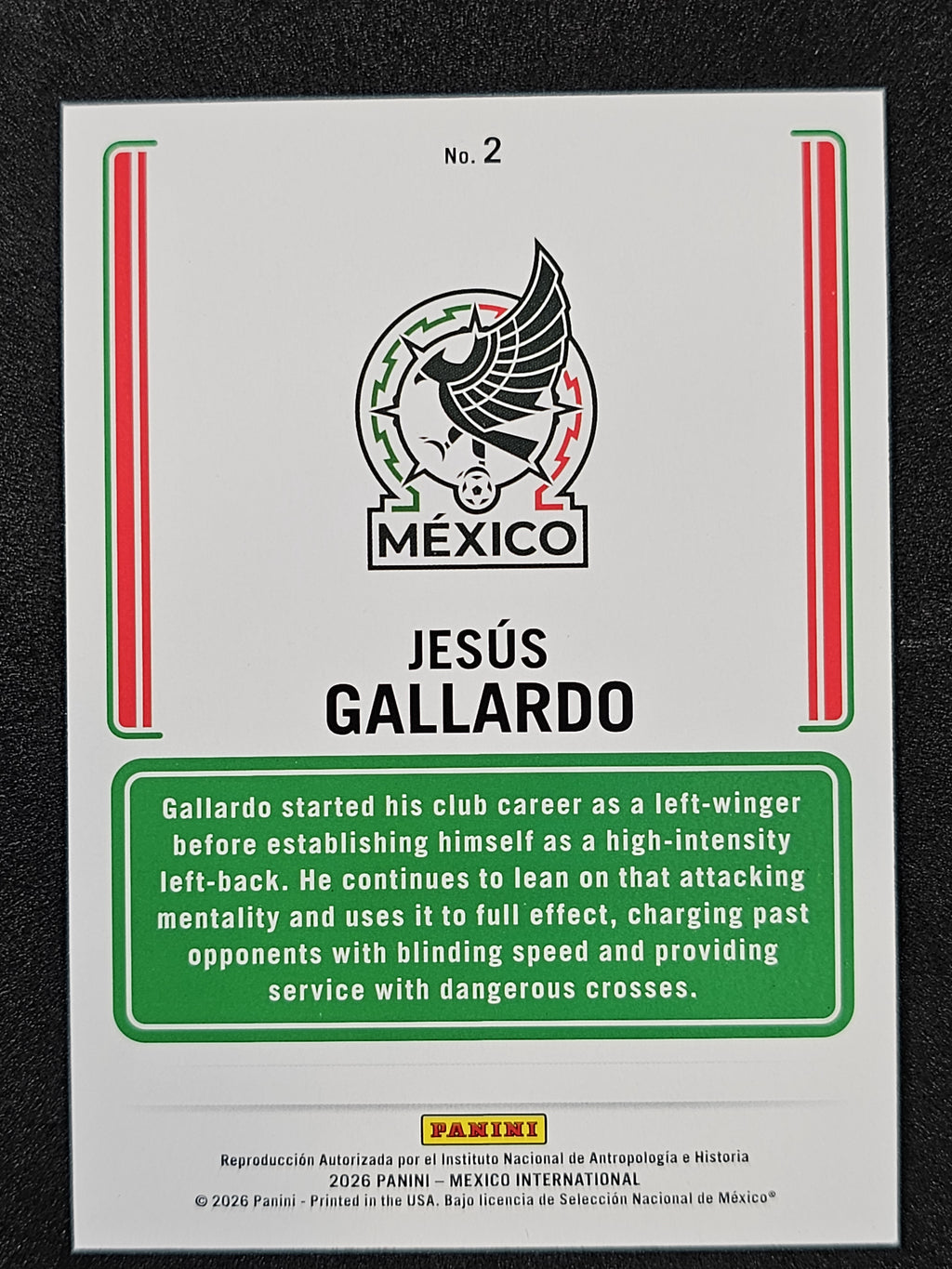 2026 Panini Intl Mexico #2 Jesus Gallardo Aguil Orange /65