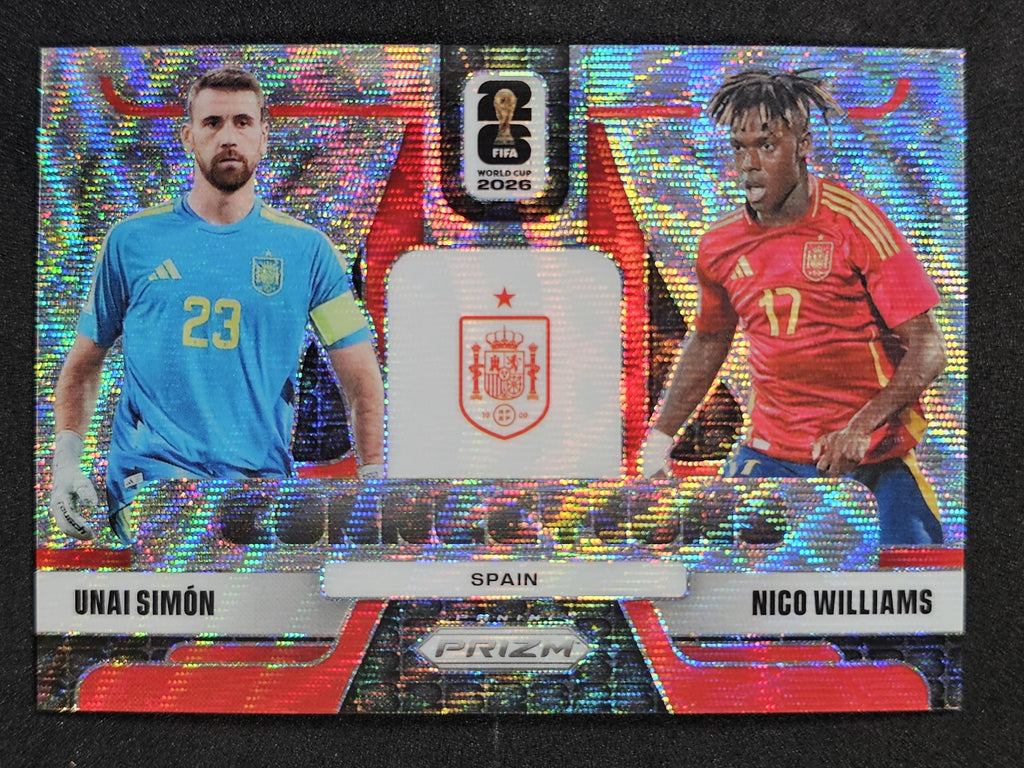 2026 Panini Prizm FIFA World Cup #9 Nico Williams / Unai Simon Connections Wave