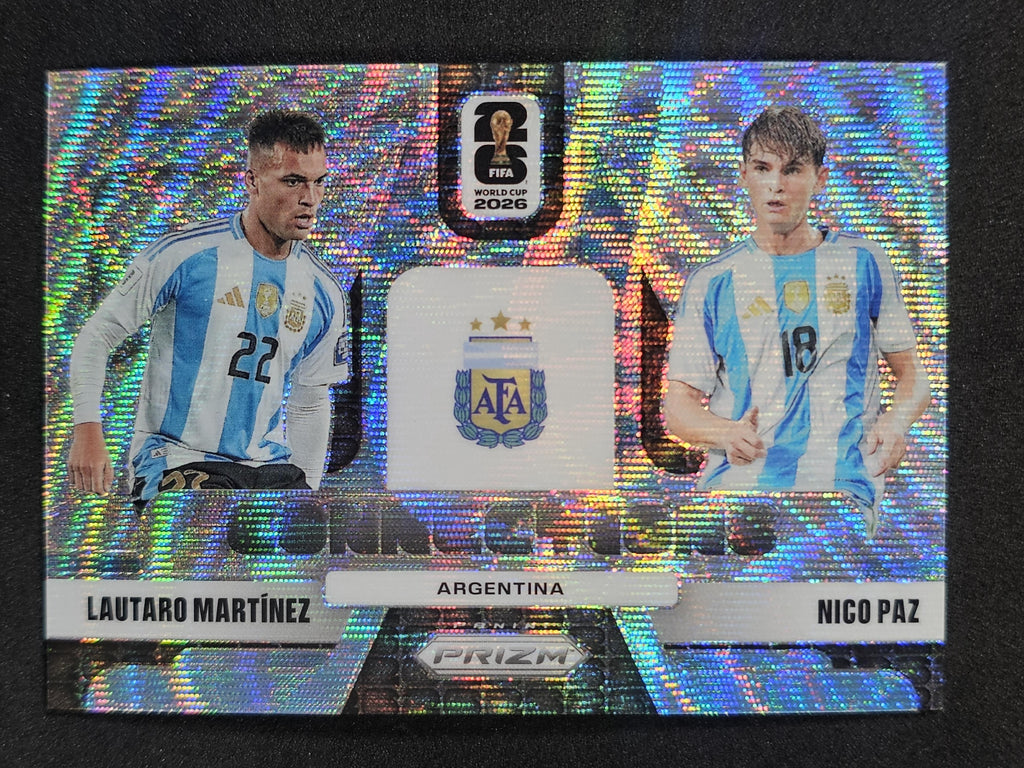 2026 Prizm World Cup #23 Lautaro Martinez / Nico Paz Connections Wave Prizms