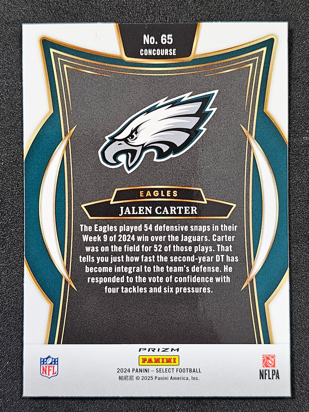 2024 Panini Select #65 Jalen Carter Red & Blue Prizm Shock