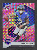 2021 Panini Mosaic #19 Lamar Jackson Prizm Camo Pink