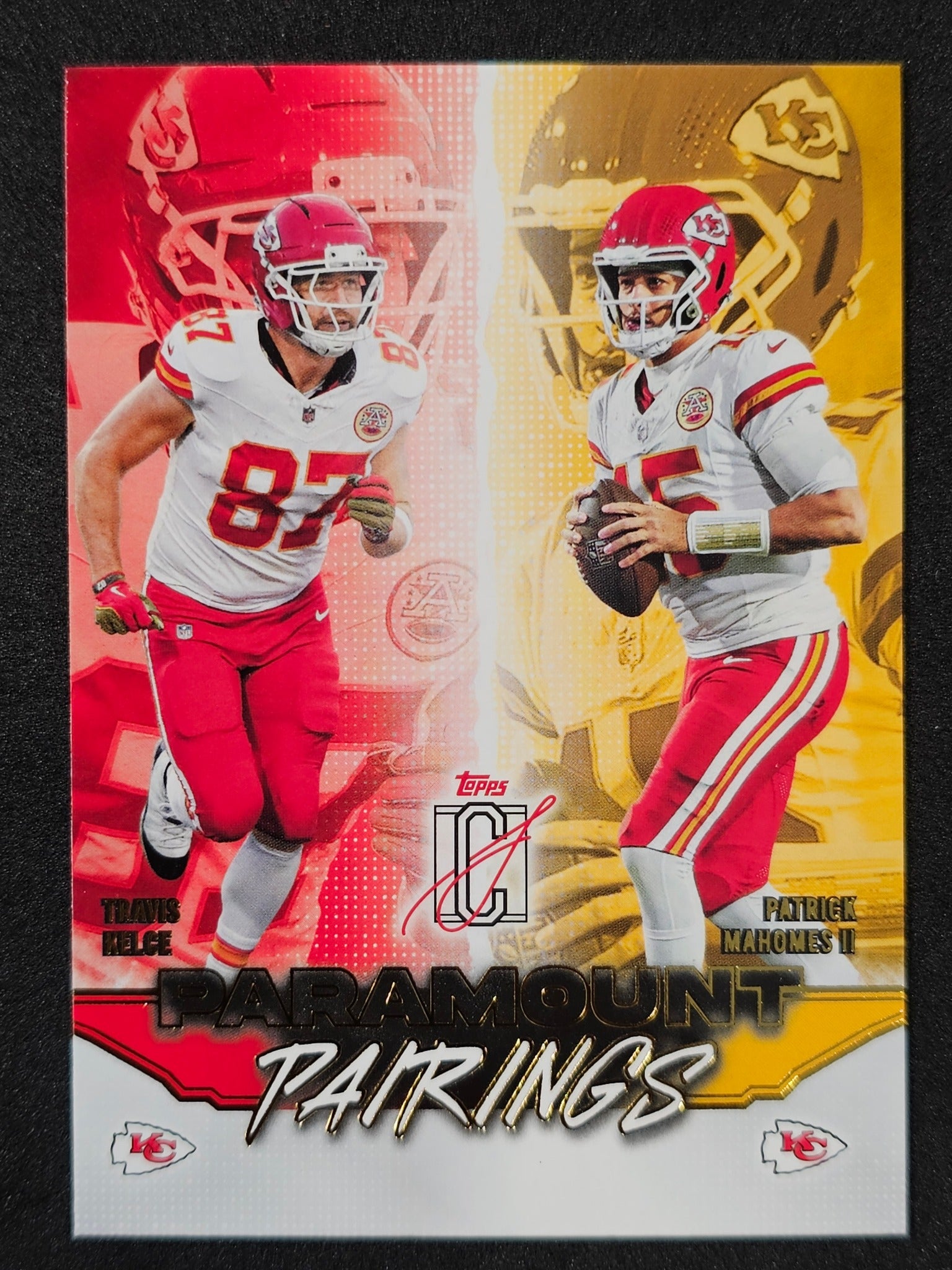 2025 Topps Signature Class #PP-11 Mahomes / Kelce Paramount Pairings
