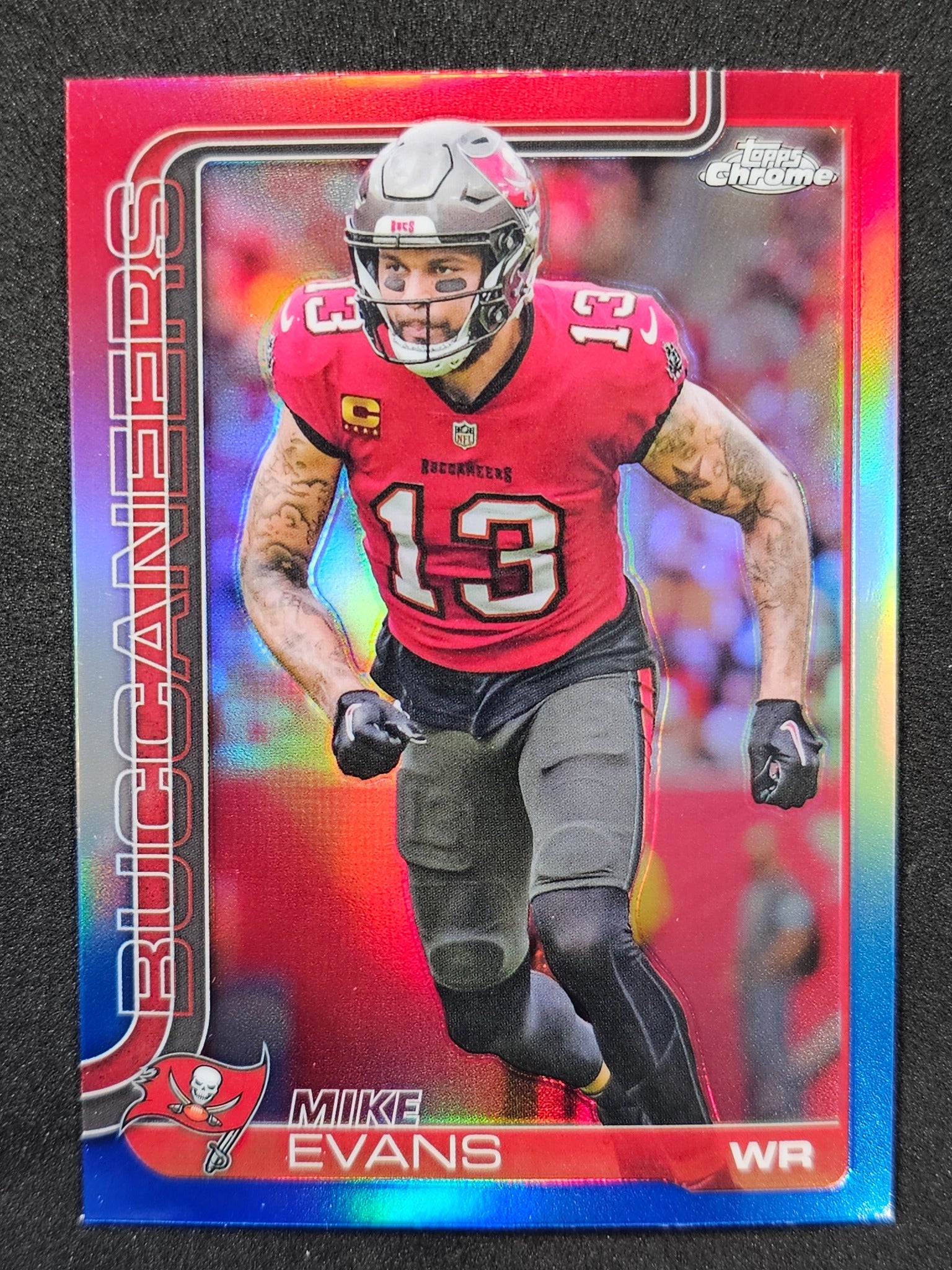 2025 Topps Chrome #282 Mike Evans Red White Blue