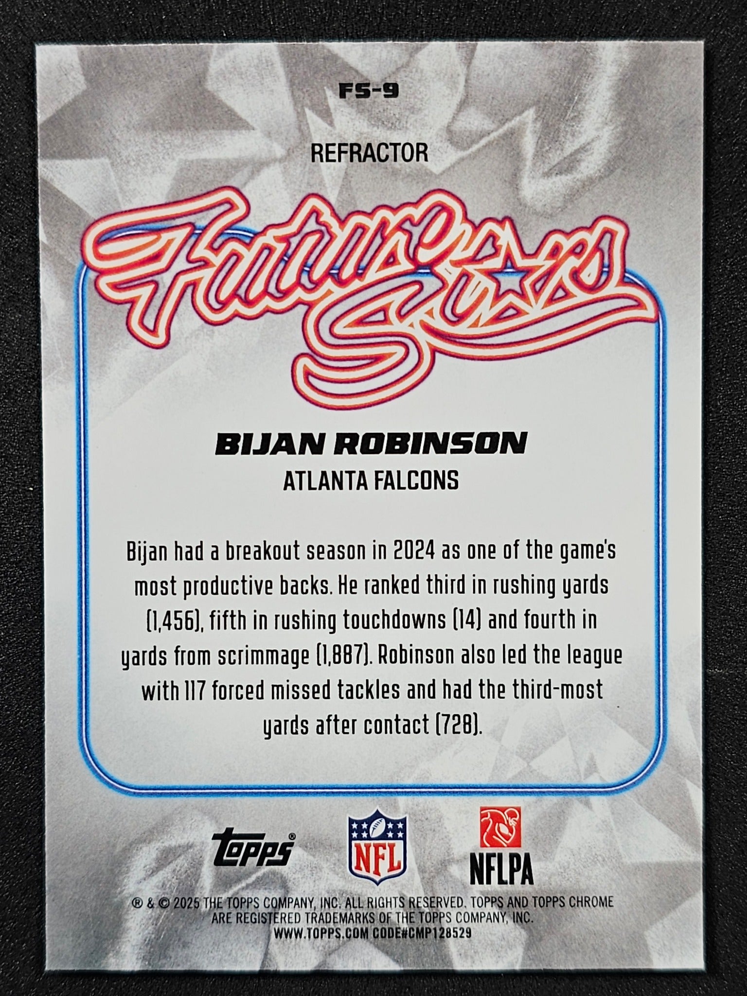 2025 Topps Chrome #FS-9 Bijan Robinson Future Stars Refractor