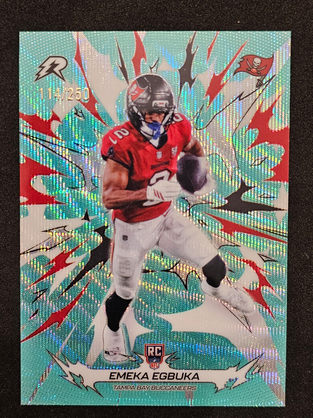 2025 Topps Resurgence #191 Emeka Egbuka Aqua Surge Refractor