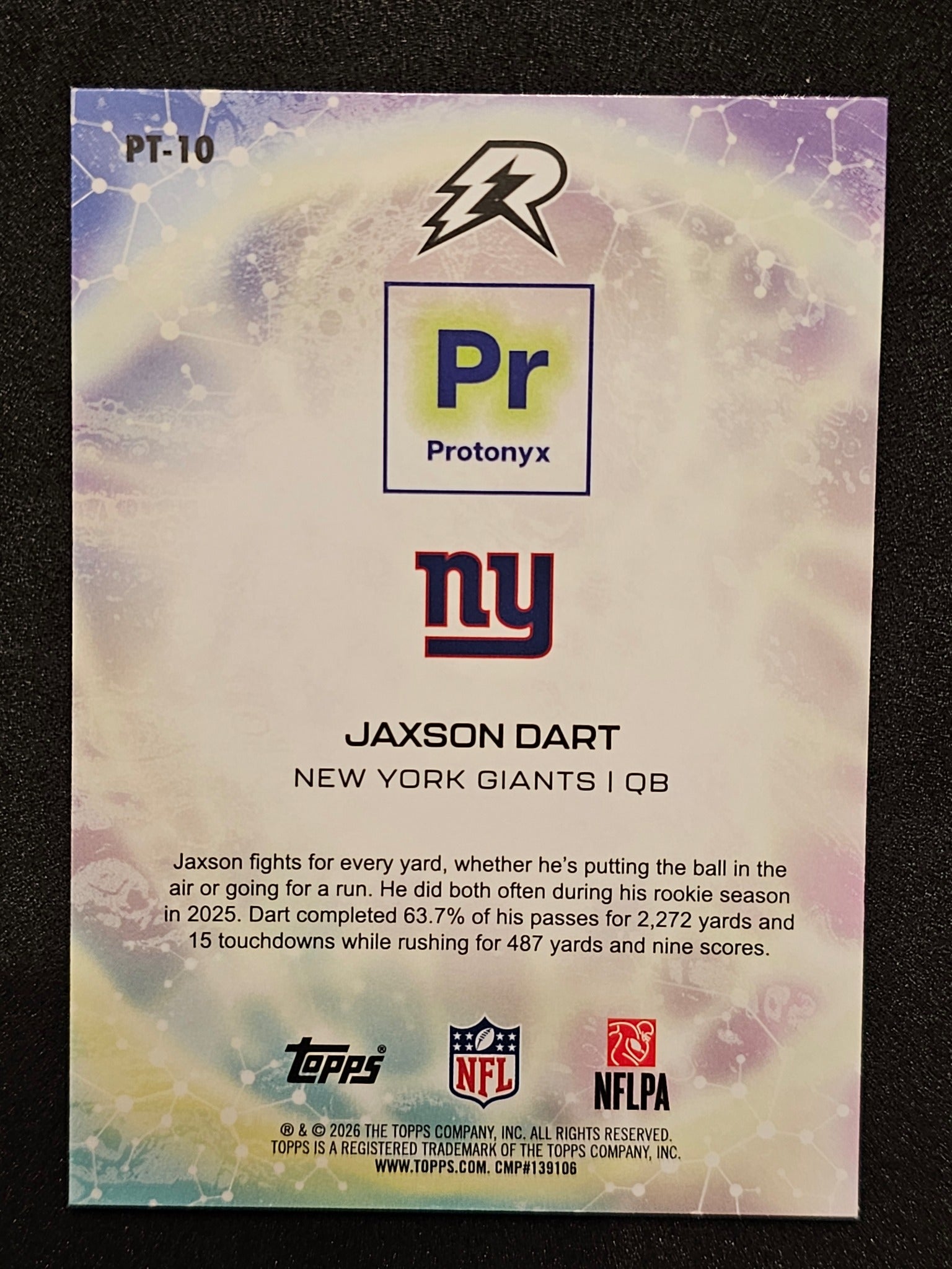 2025 Topps Resurgence #PT-10 Jaxson Dart Protonyx