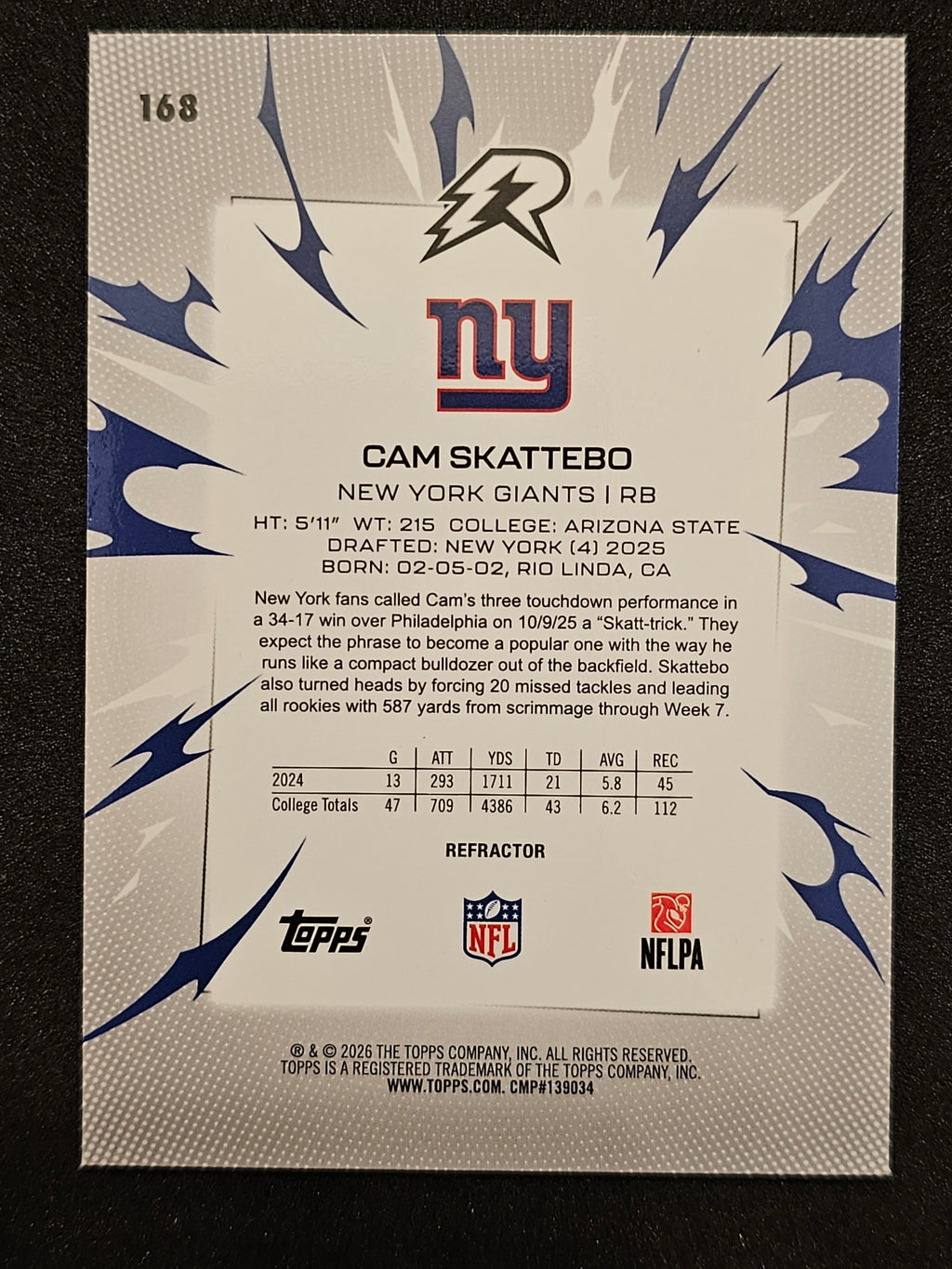 2025 Topps Resurgence Cam Skatteboo Refractor