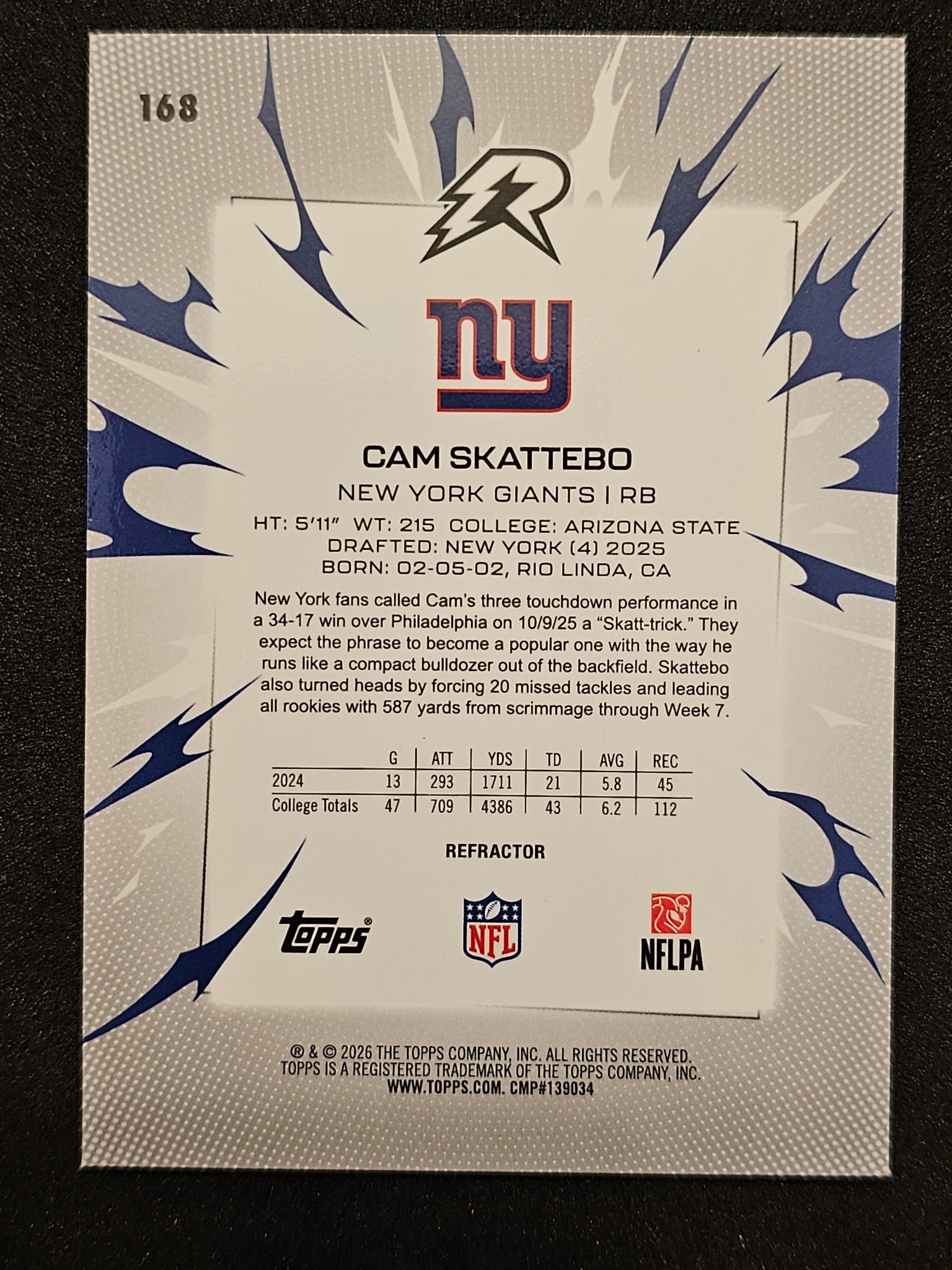 2025 Topps Resurgence Cam Skatteboo Refractor