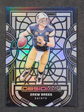 2024 Panini Obsidian #10 Drew Brees Black Stained Glass